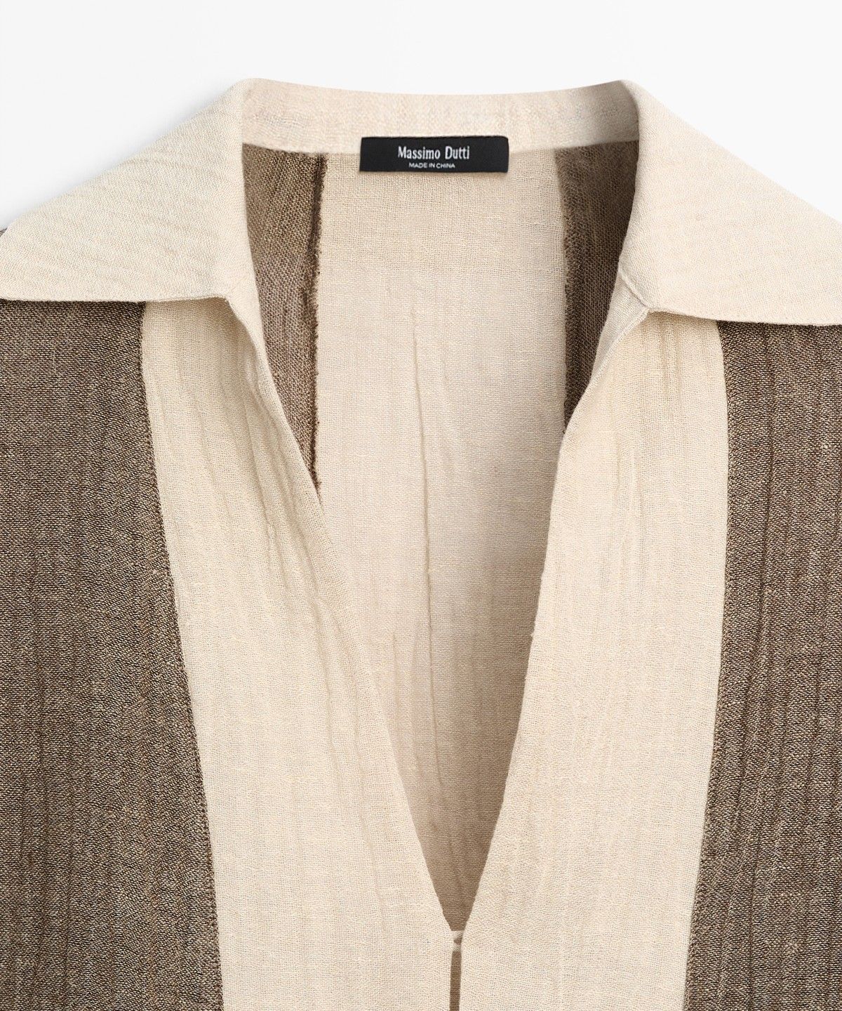 마시모두띠(MASSIMO DUTTI) 플루이드 텍스처 린넨 블렌드 블라우스