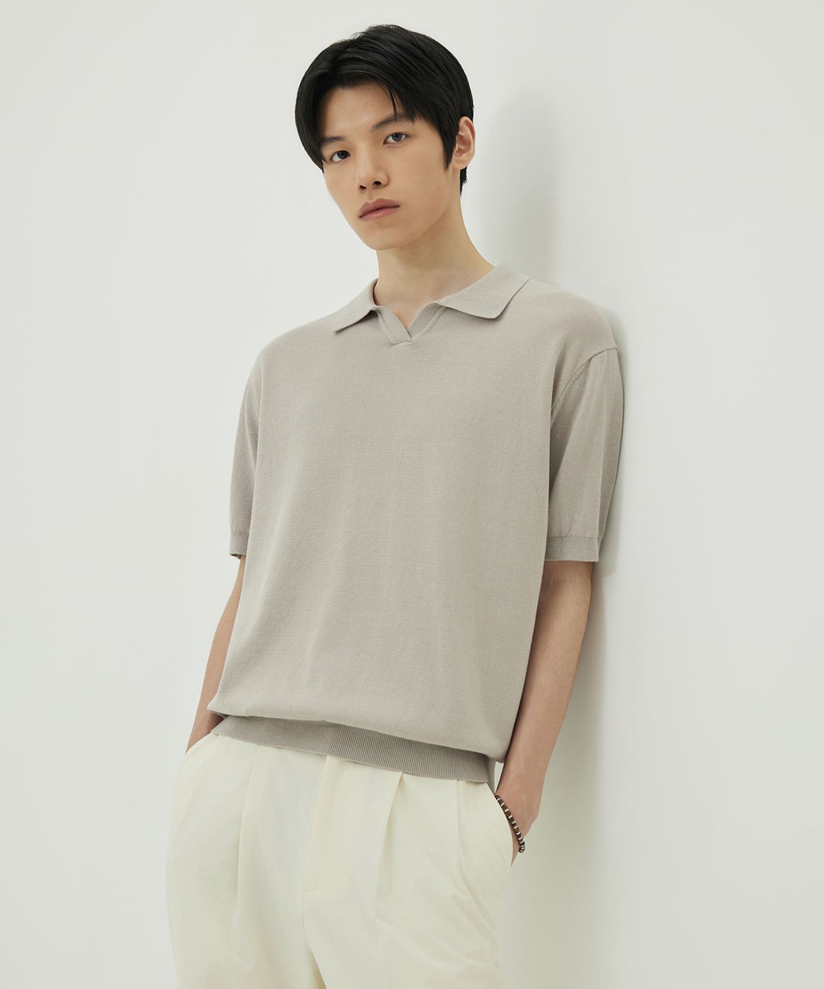 더니트컴퍼니(THEKNITCOMPANY) 강연 코튼 니티드 카라 티셔츠 6color