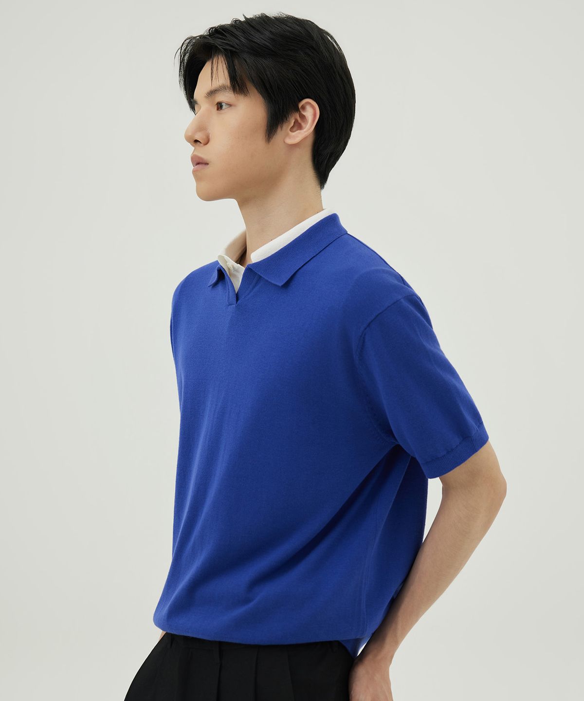 더니트컴퍼니(THEKNITCOMPANY) 강연 코튼 니티드 카라 티셔츠 6color