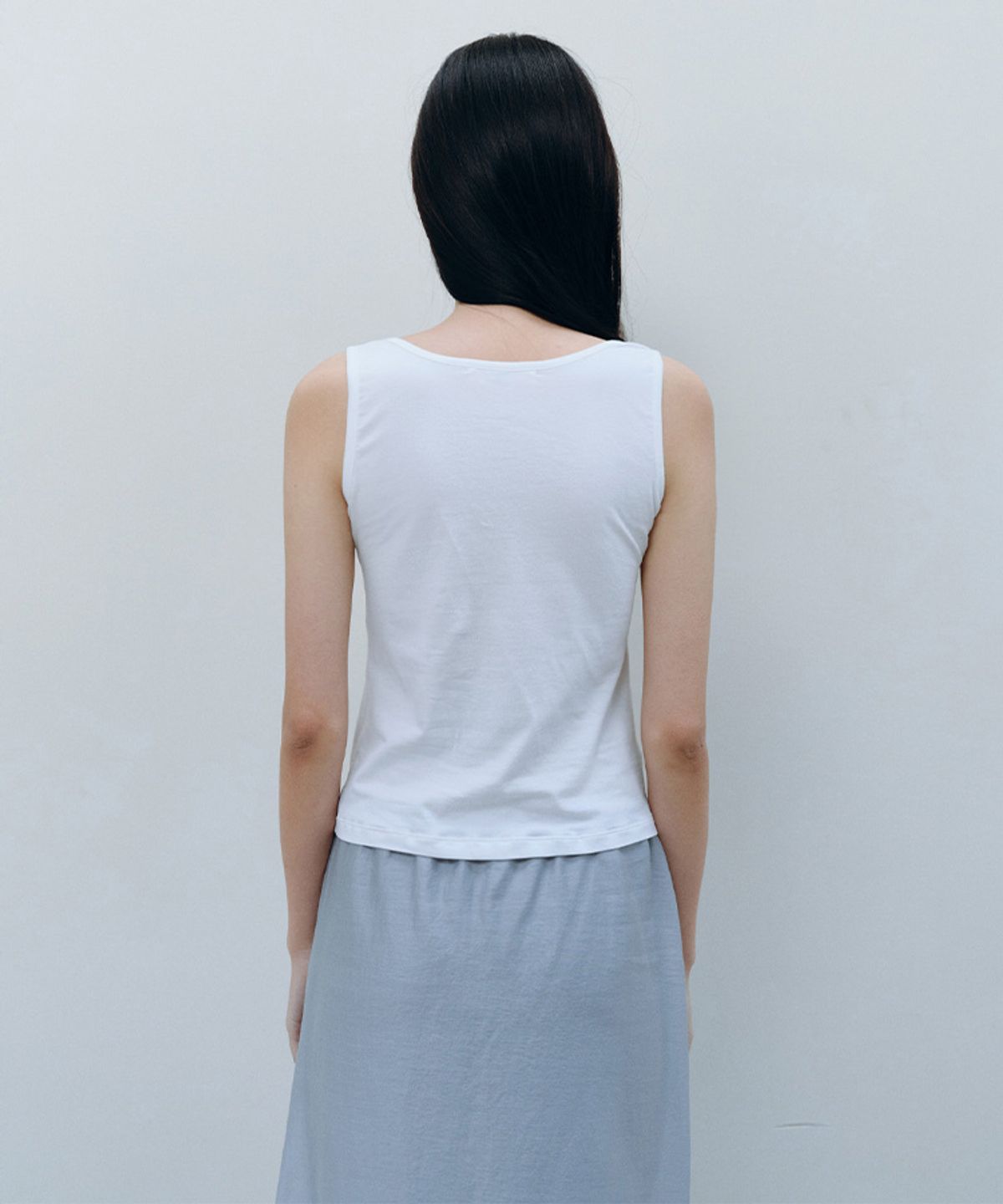 카셀(CACELE) SOFT TWIST SLEEVELESS, WHITE