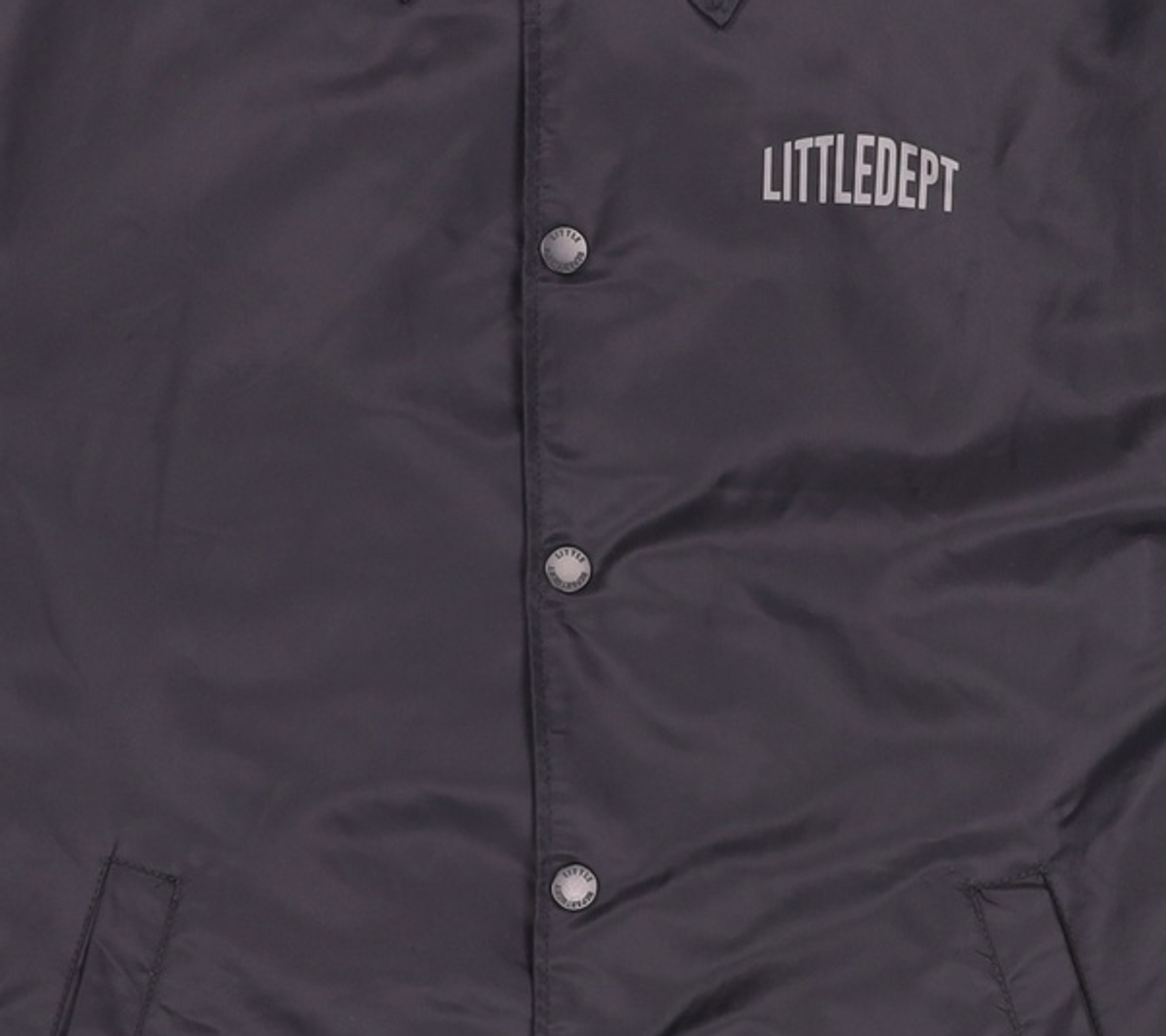 리틀뎁(LITTLE DEPT) 로고 트러커 코치 자켓 Black XL