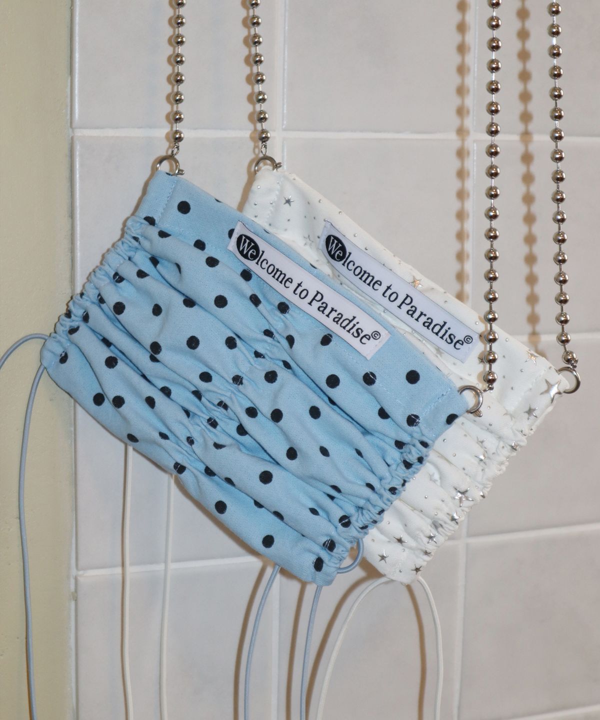 웰컴투씨씨씨(WELCOME TO CCC) mimi bag (Sky Dot) + silver chain 미니백