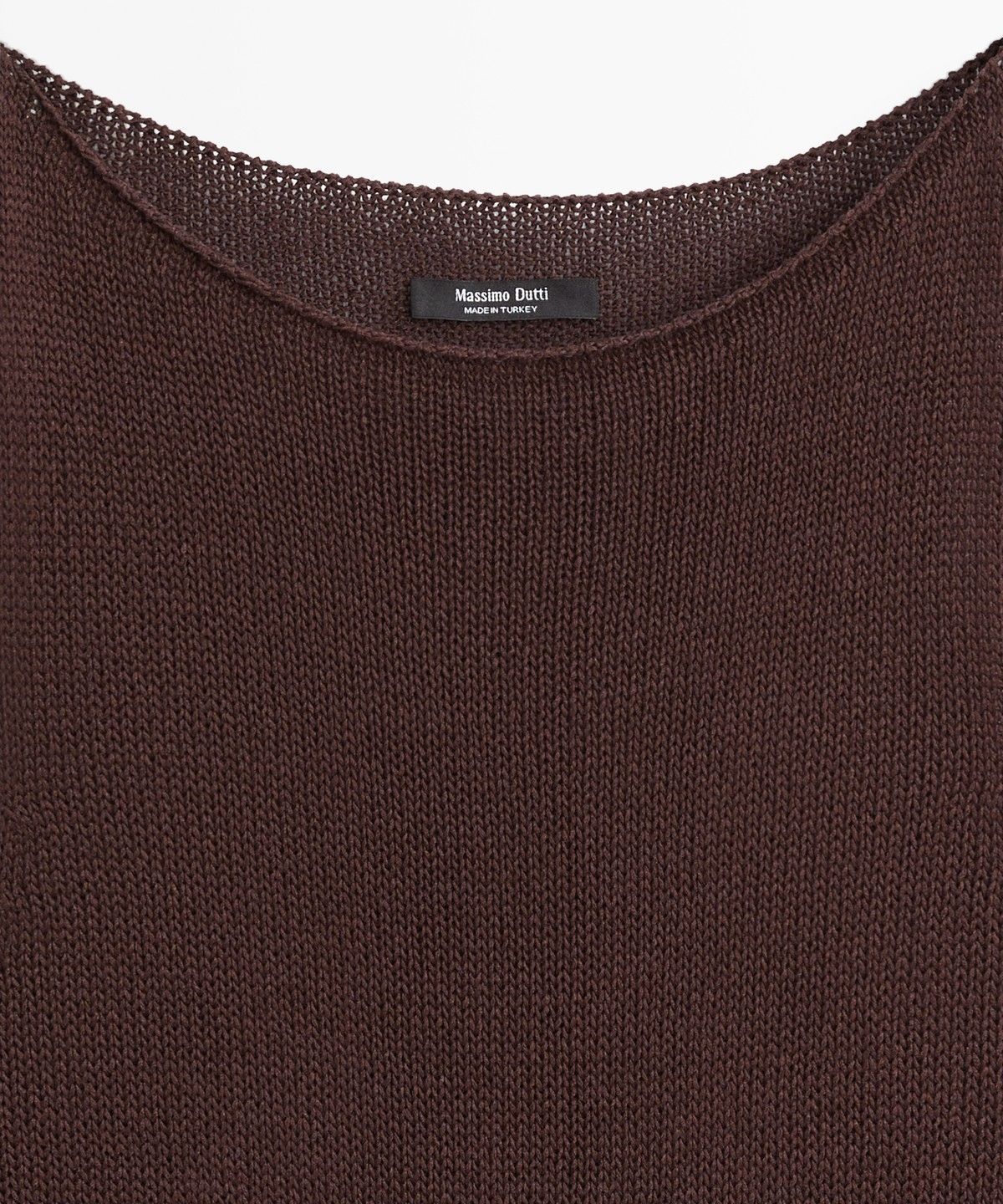 마시모두띠(MASSIMO DUTTI) 파인 니트 홀터넥 탑