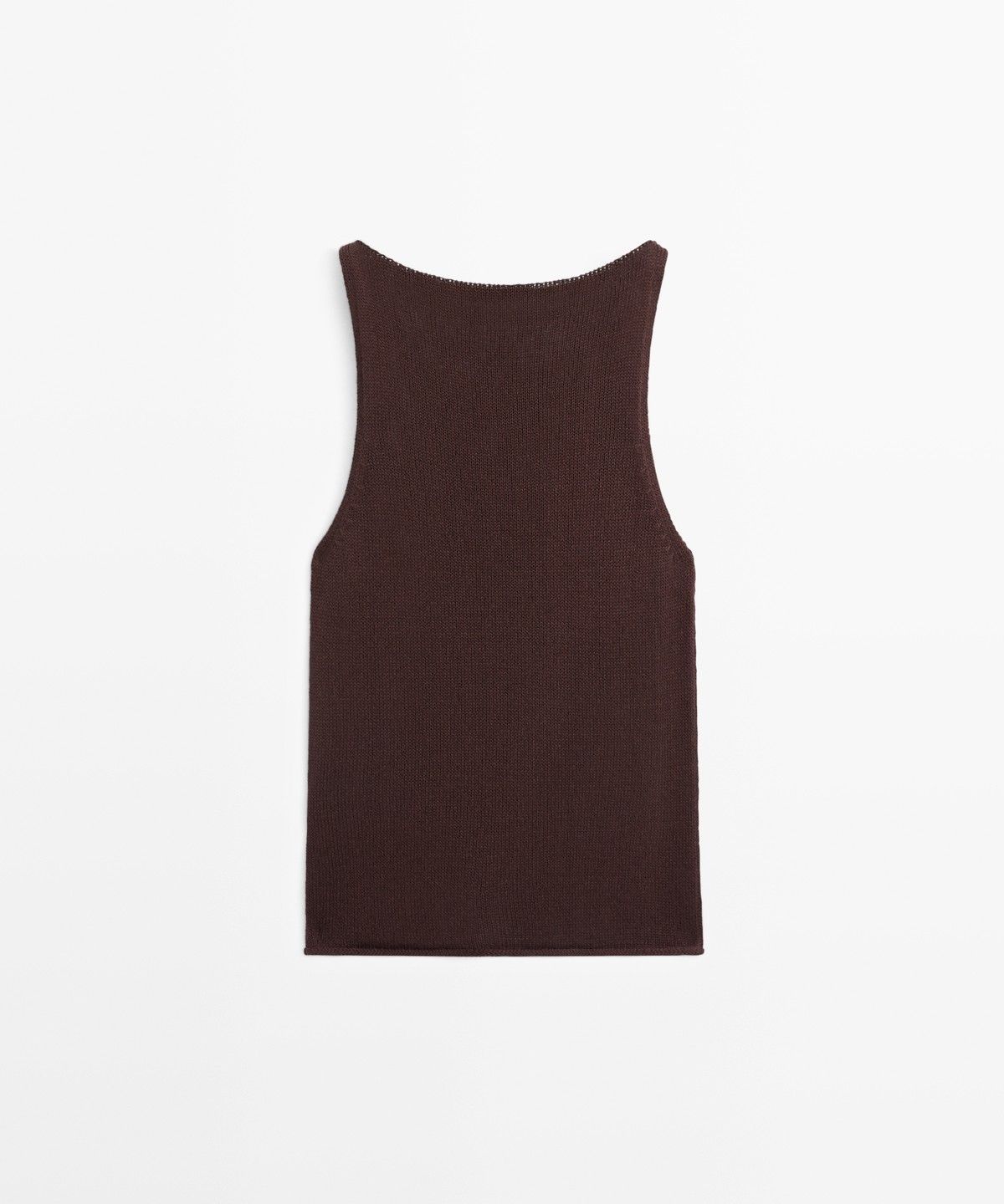 마시모두띠(MASSIMO DUTTI) 파인 니트 홀터넥 탑
