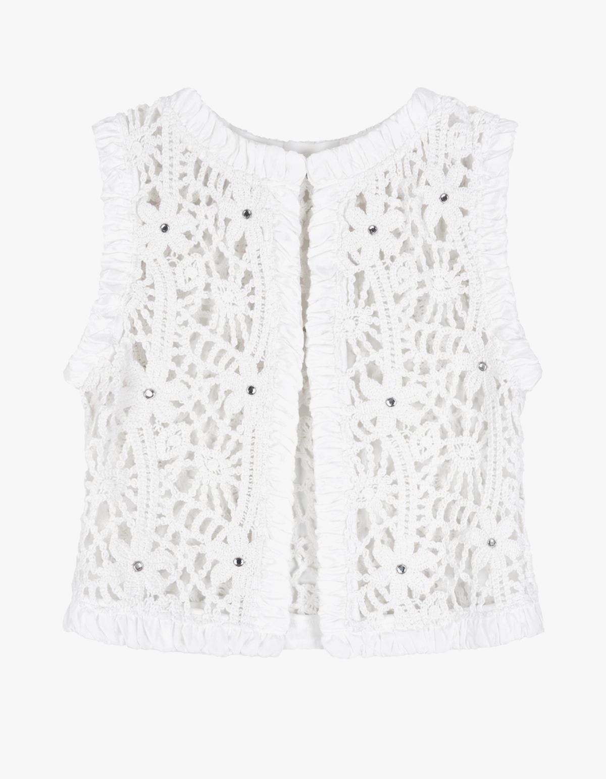 김미더영(GIMMETHEYOUNG) G_SHIRRING-TRIM KNIT VEST / WHITE