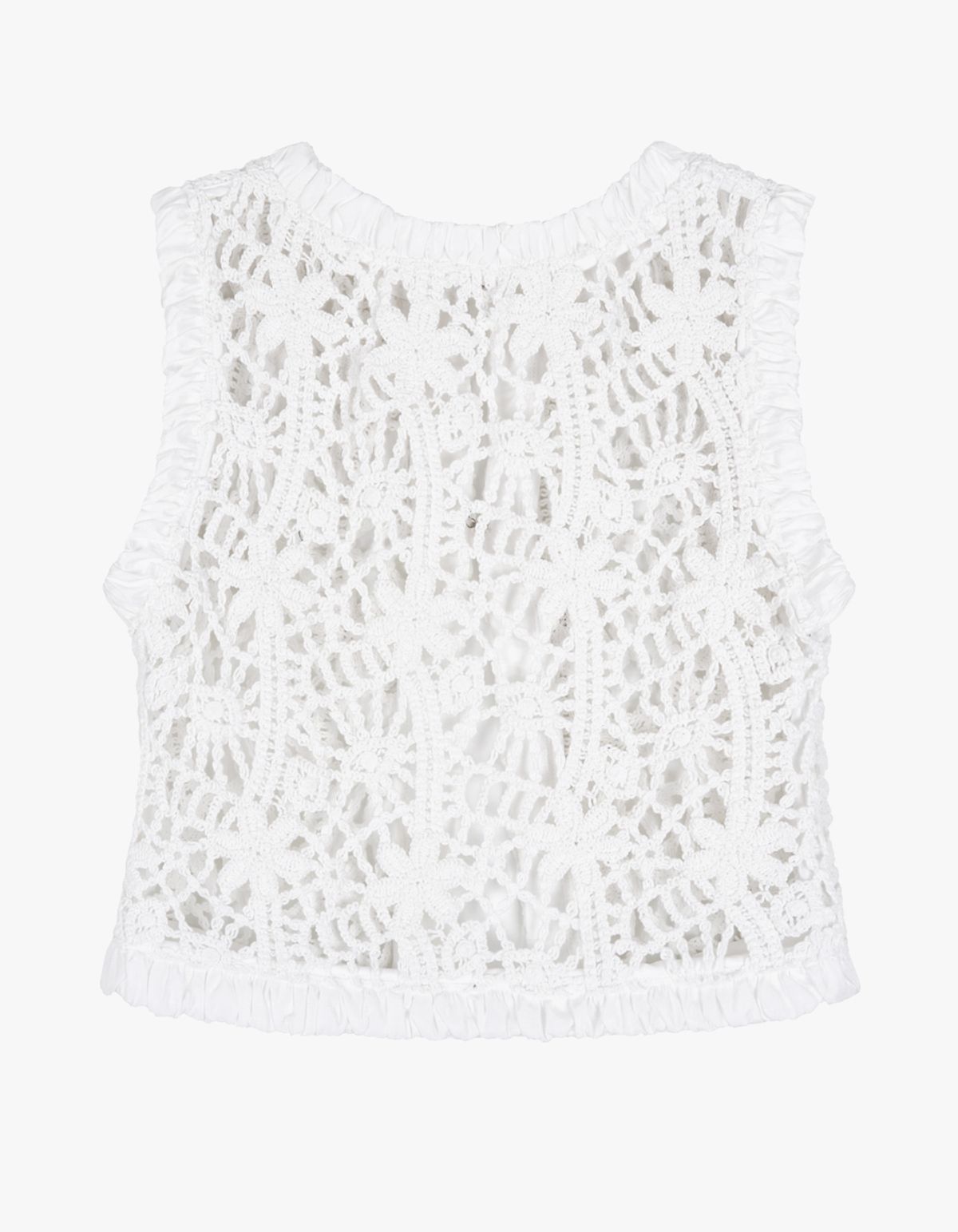 김미더영(GIMMETHEYOUNG) G_SHIRRING-TRIM KNIT VEST / WHITE