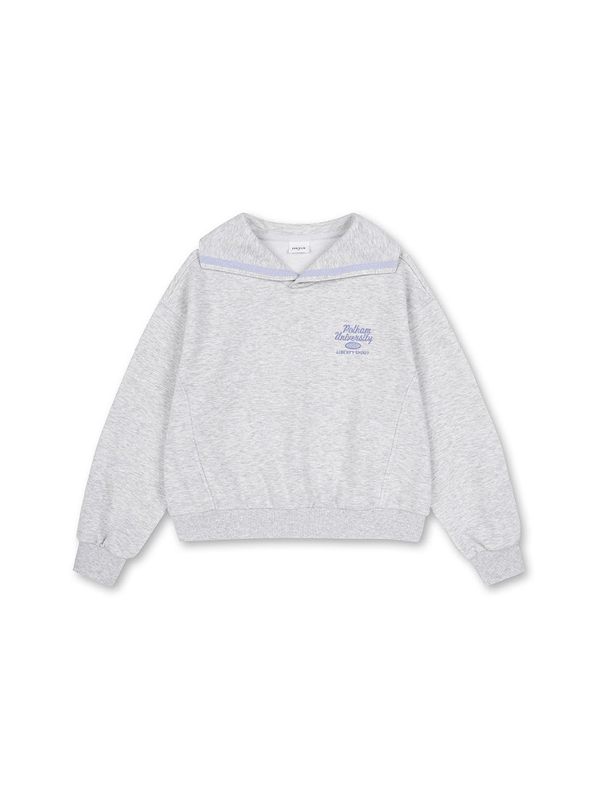 폴햄키즈(POLHAM KIDS) 여아 소프트테리 세일러 카라 맨투맨_PKF1TR2060