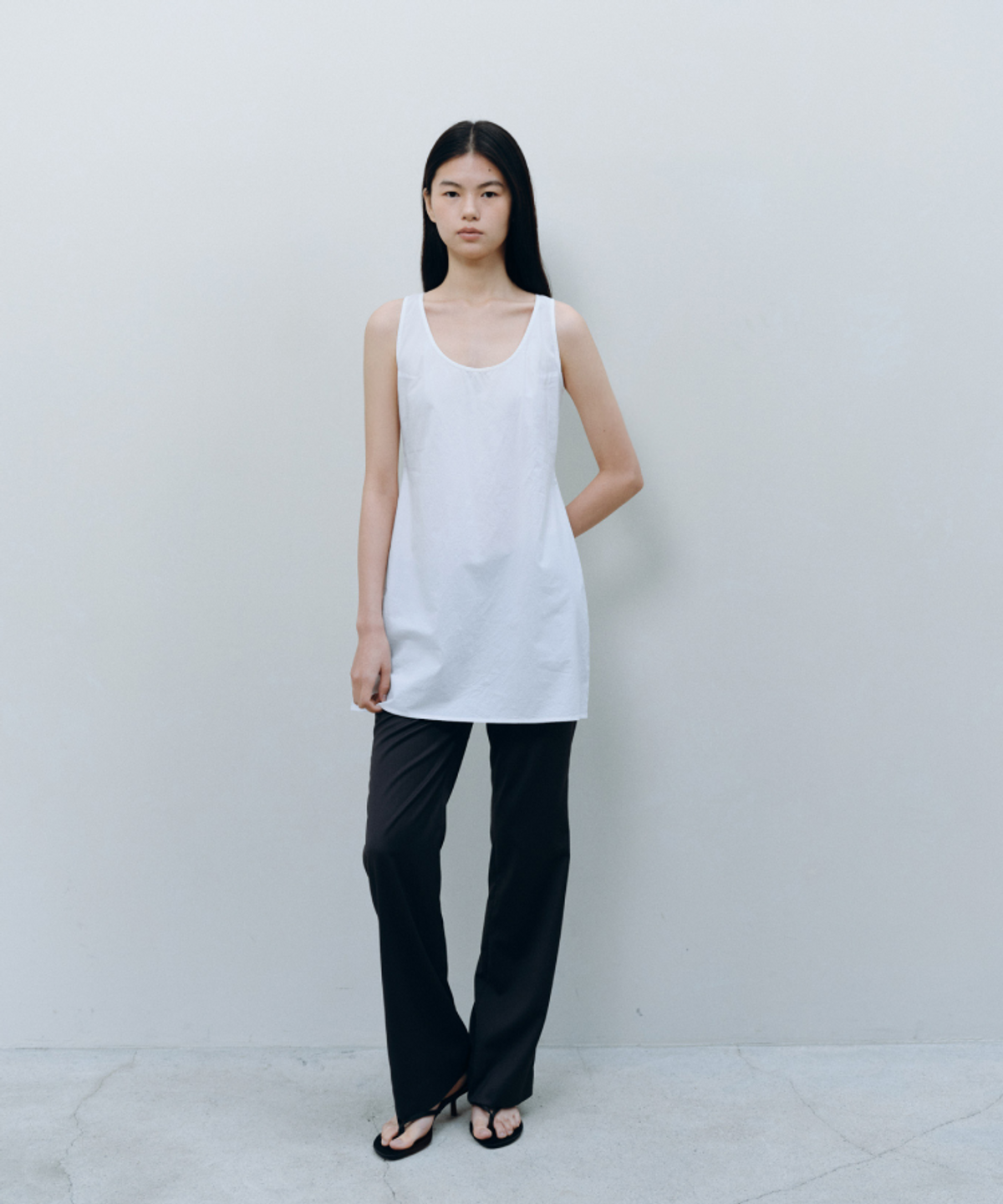 카셀(CACELE) DETACHABLE PANEL DRESS, WHITE