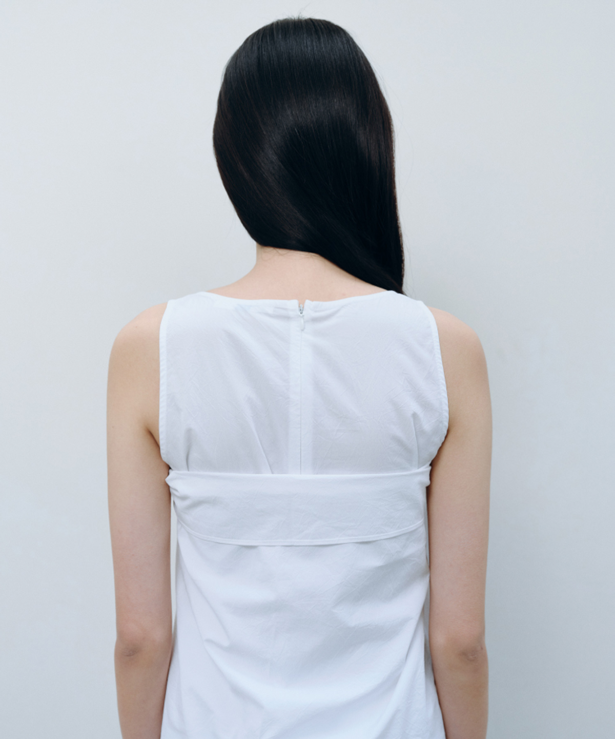 카셀(CACELE) DETACHABLE PANEL DRESS, WHITE