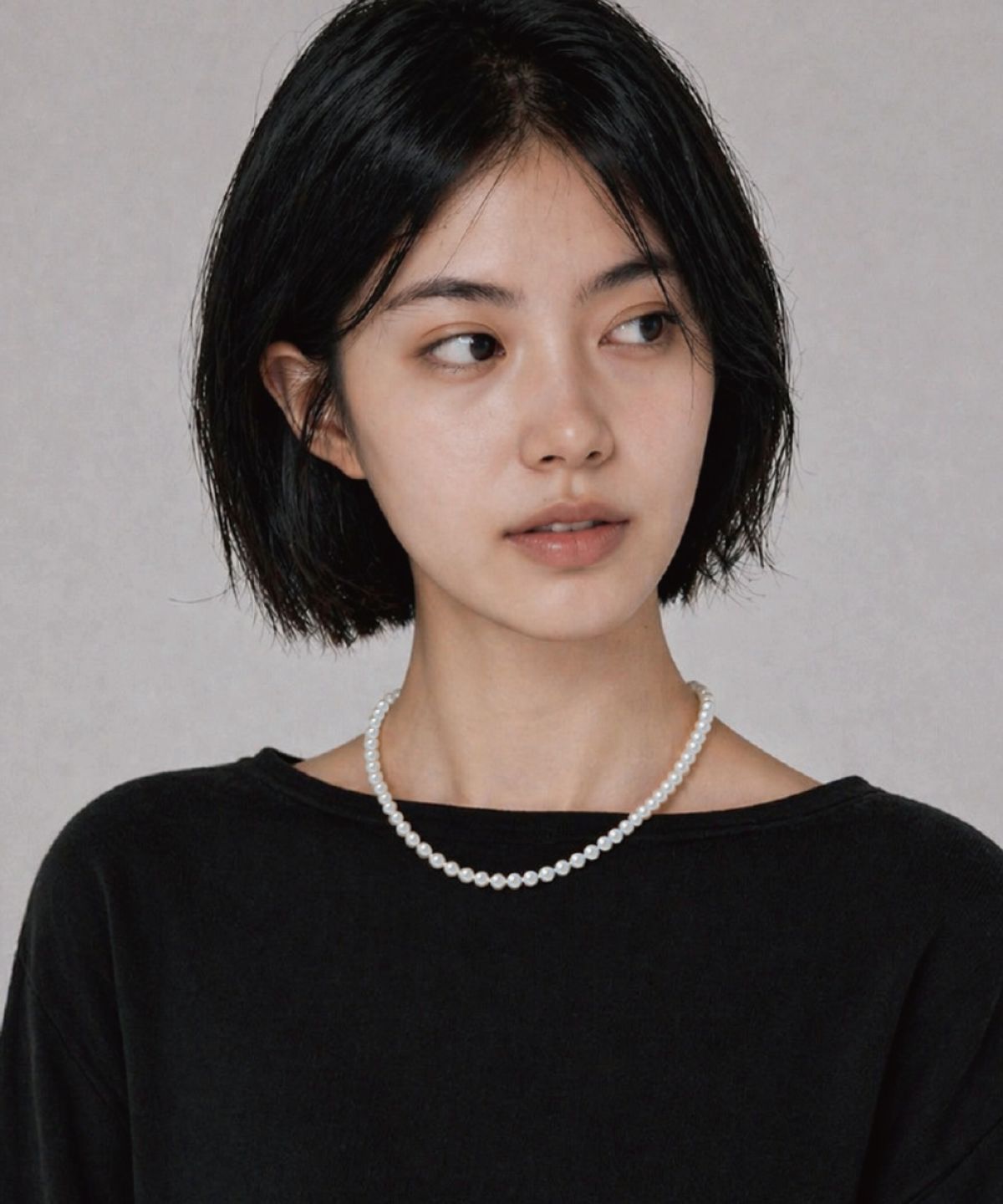 바이시클트로피(BICYCLETROPHY) BT 진주 목걸이 05 (6mm / 아크릴 진주)
