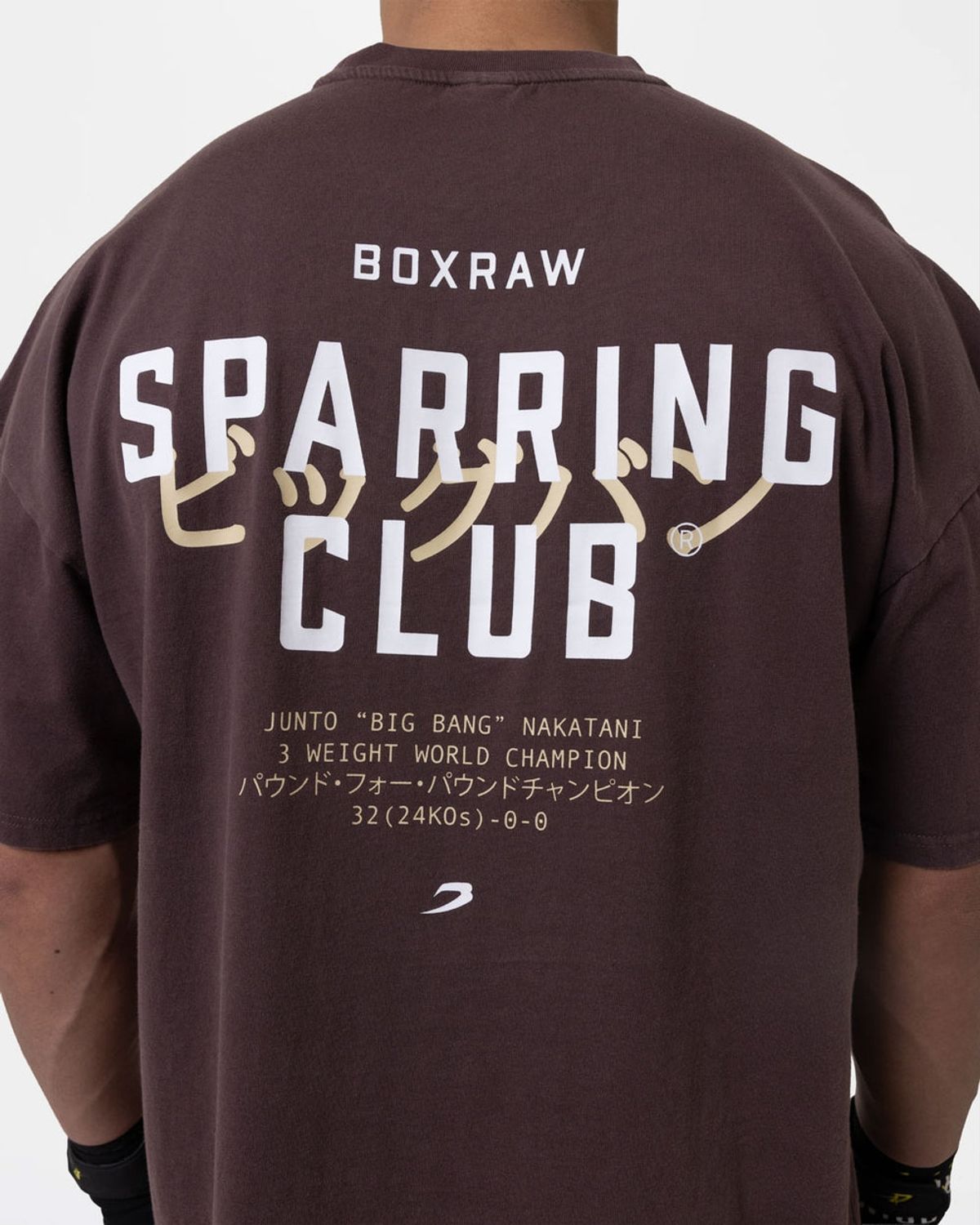 복스로(BOXRAW) 나카타니 x 스파링 클럽 오버사이즈 티셔츠 JUNTO-SPCLT [워시드 브라운]