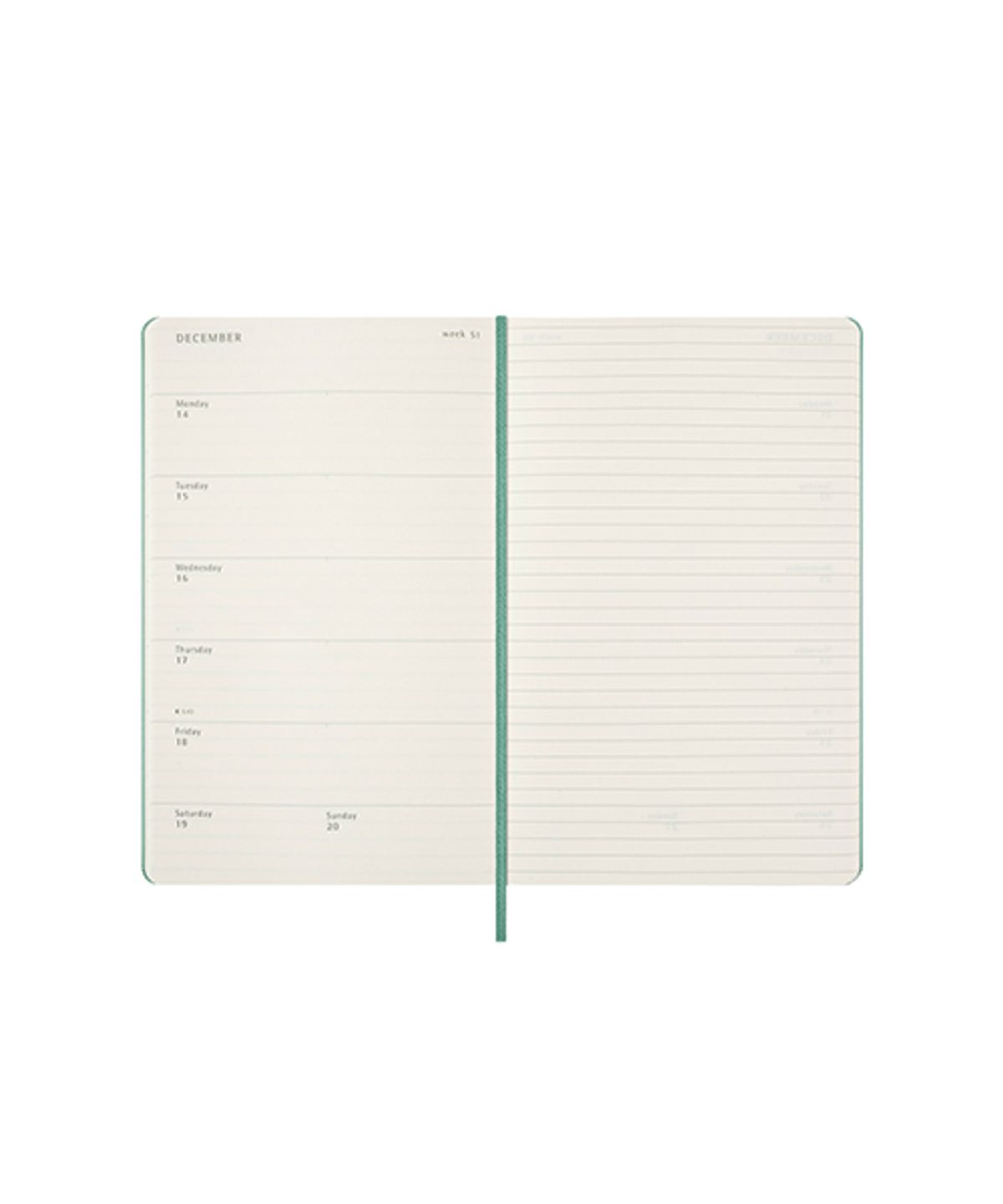 몰스킨(MOLESKINE) 2027위클리(18M)/세이지그린 하드 L