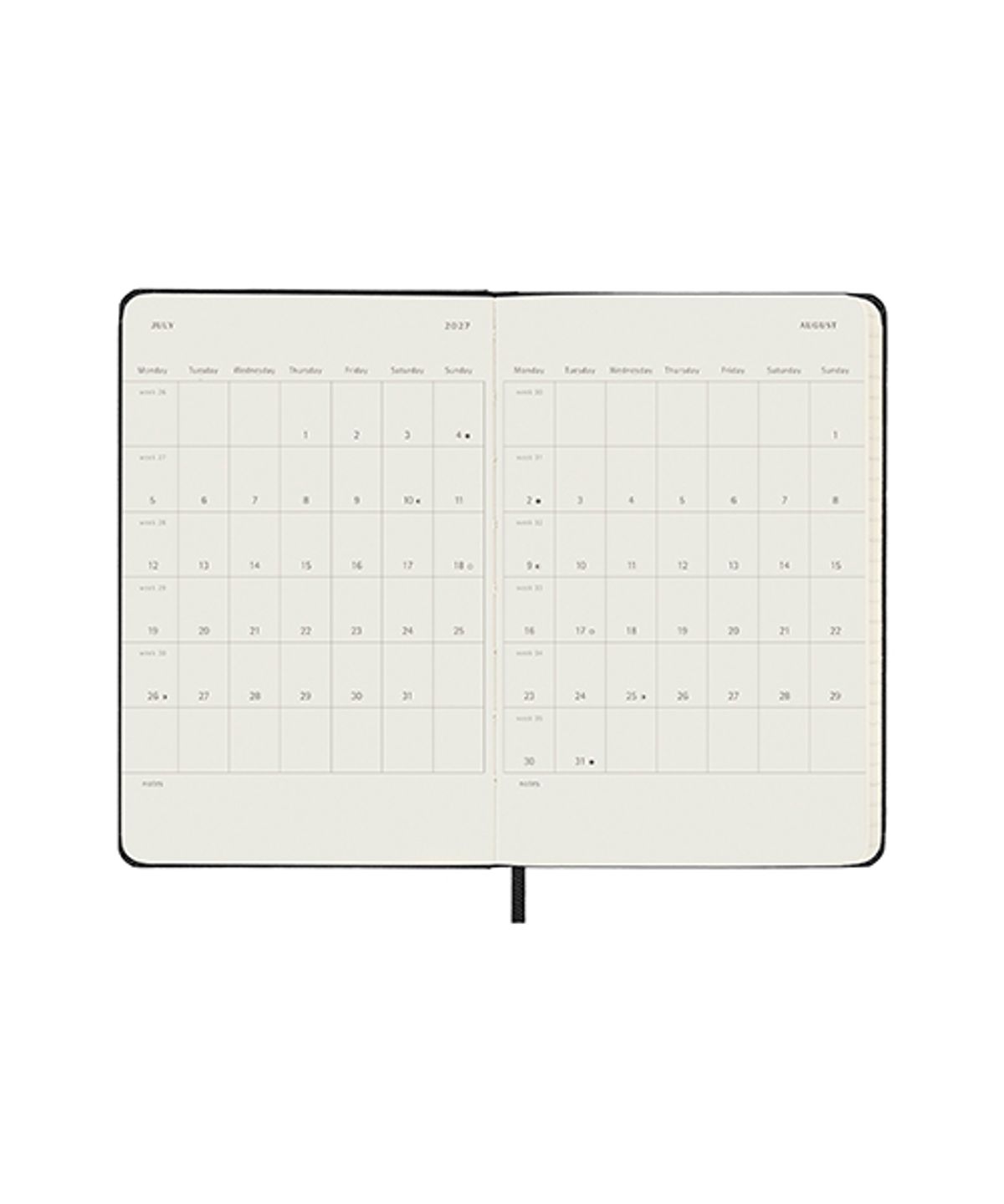 몰스킨(MOLESKINE) 2027위클리(18M가로형)/블랙 하드 P