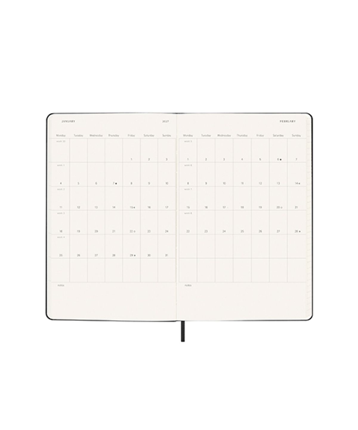 몰스킨(MOLESKINE) 2027위클리(18M가로형)/블랙 하드 L