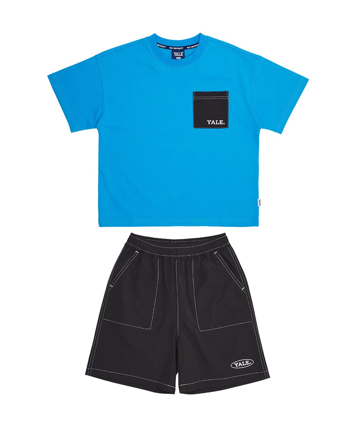 예일키즈(YALE KIDS) 컬러블럭 나일론 팬츠 상하세트 A5M003