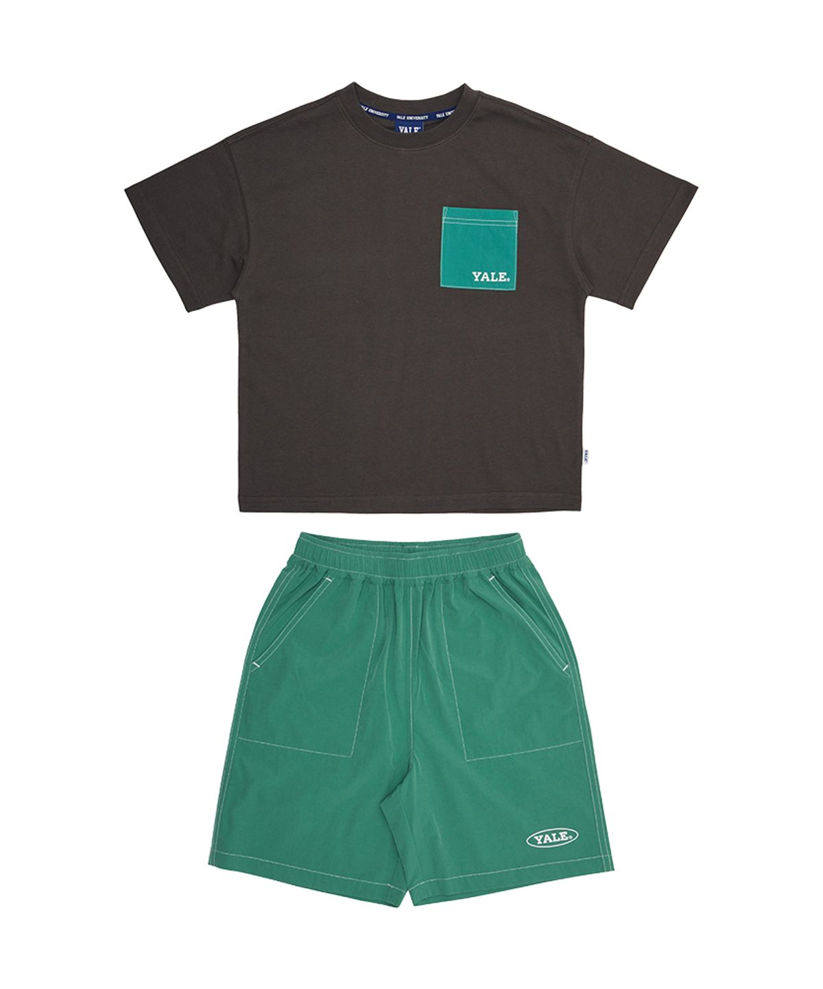 예일키즈(YALE KIDS) 컬러블럭 나일론 팬츠 상하세트 A5M003