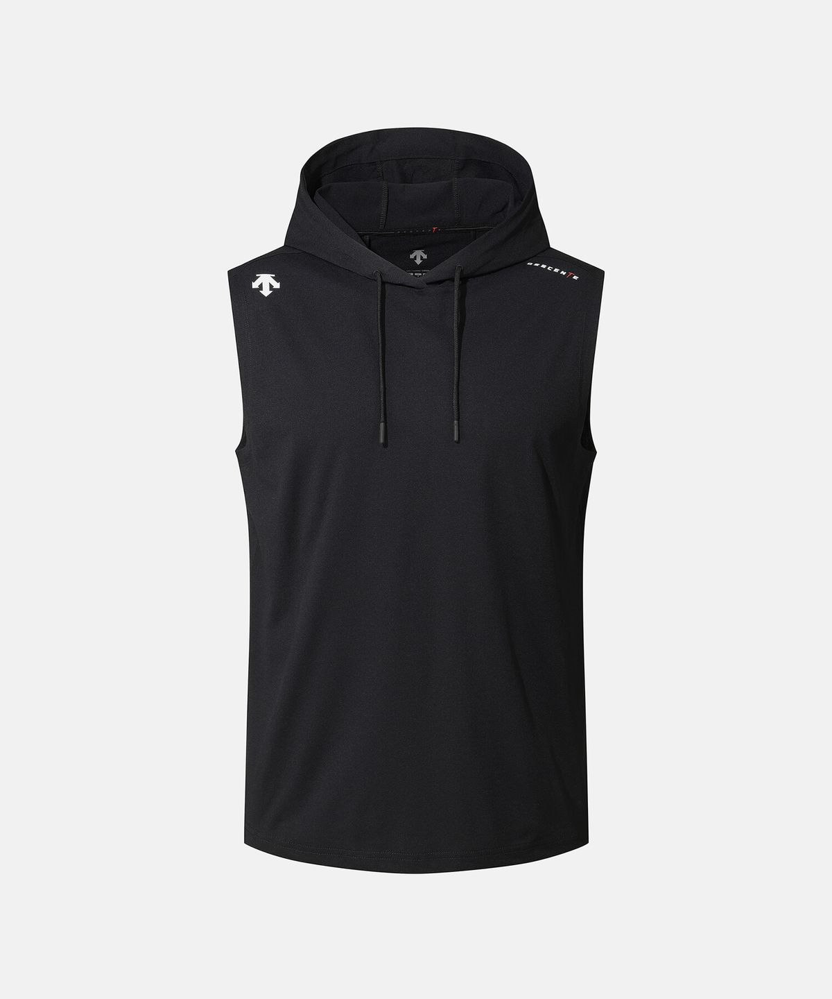데상트(DESCENTE) 남성 후드 슬리브리스 블랙 SR321TST71