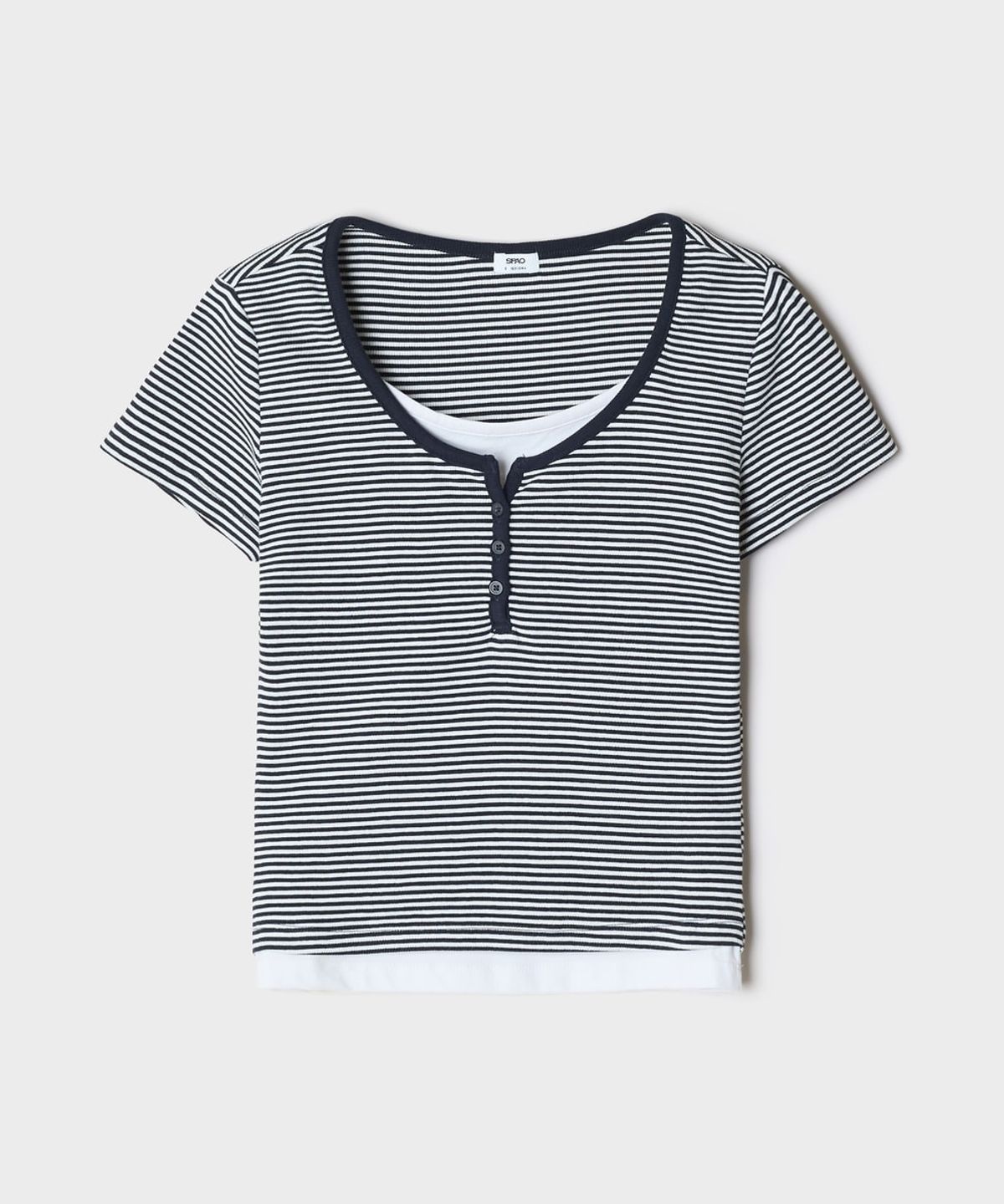 스파오(SPAO) 헨리넥 반팔티 (RE)_SPRWG37G11