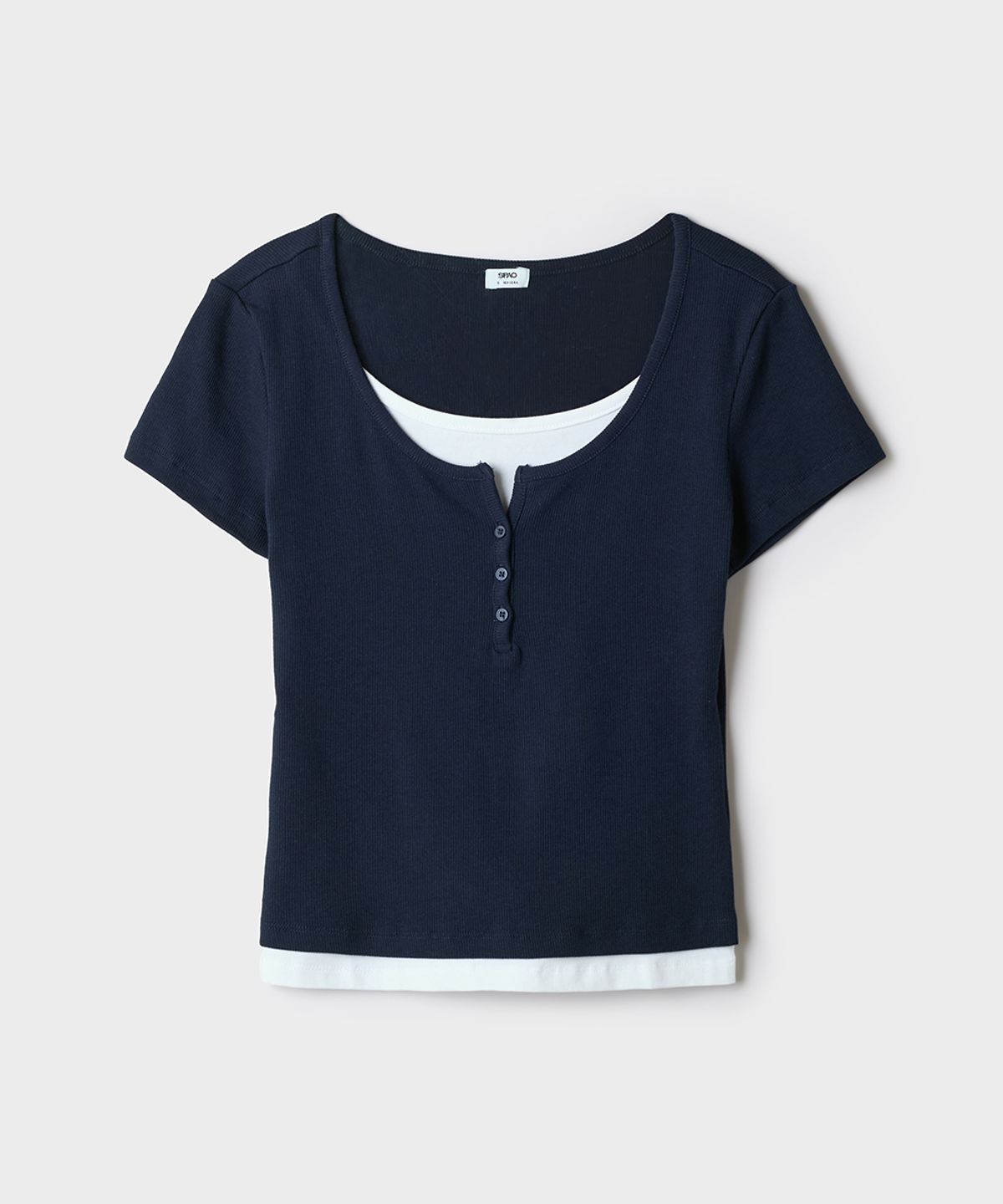 스파오(SPAO) 헨리넥 반팔티 (RE)_SPRWG37G11
