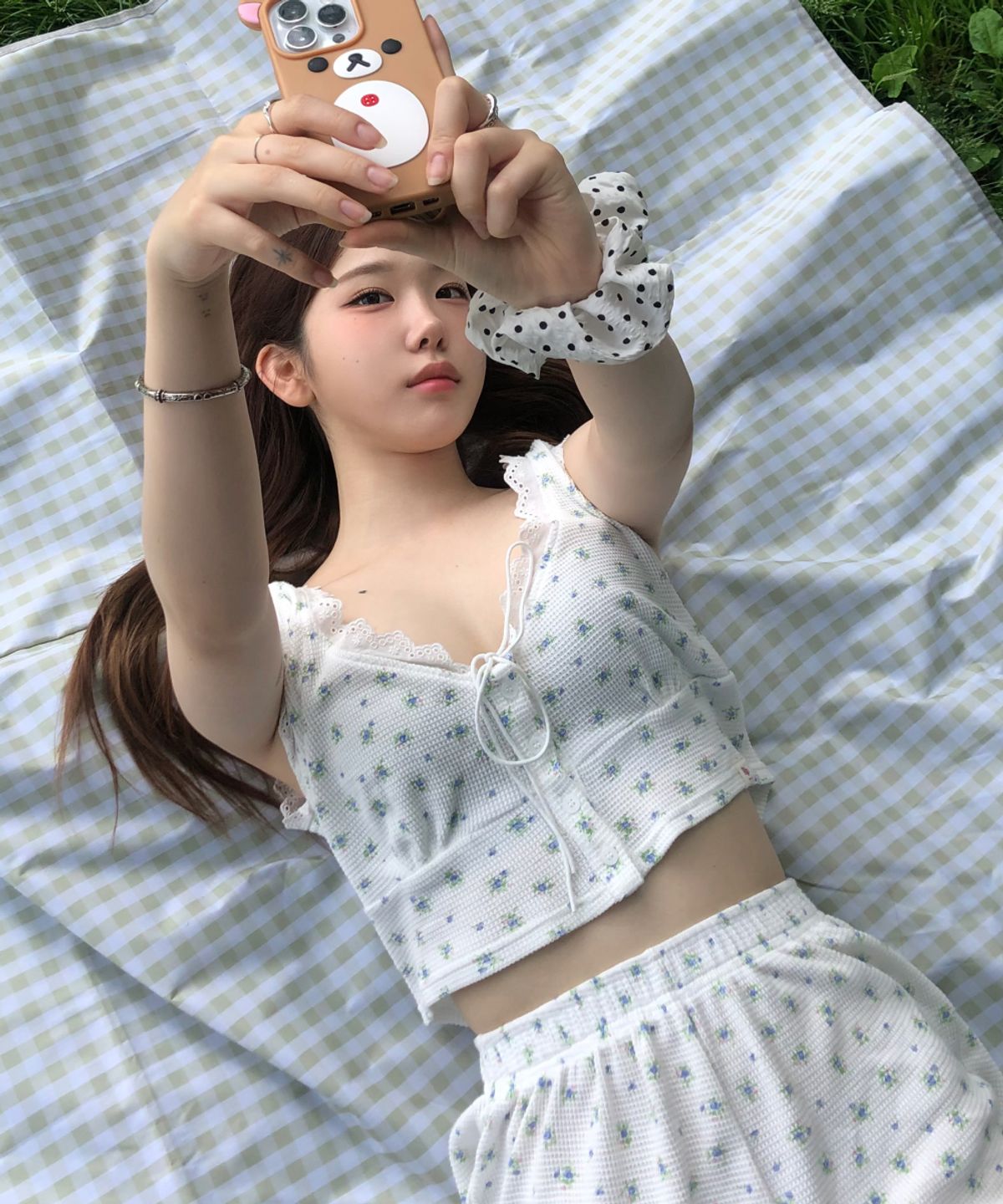 로긴 앤 로지(ROGIN N ROSIE) Waffle Blooming Sleeveless White
