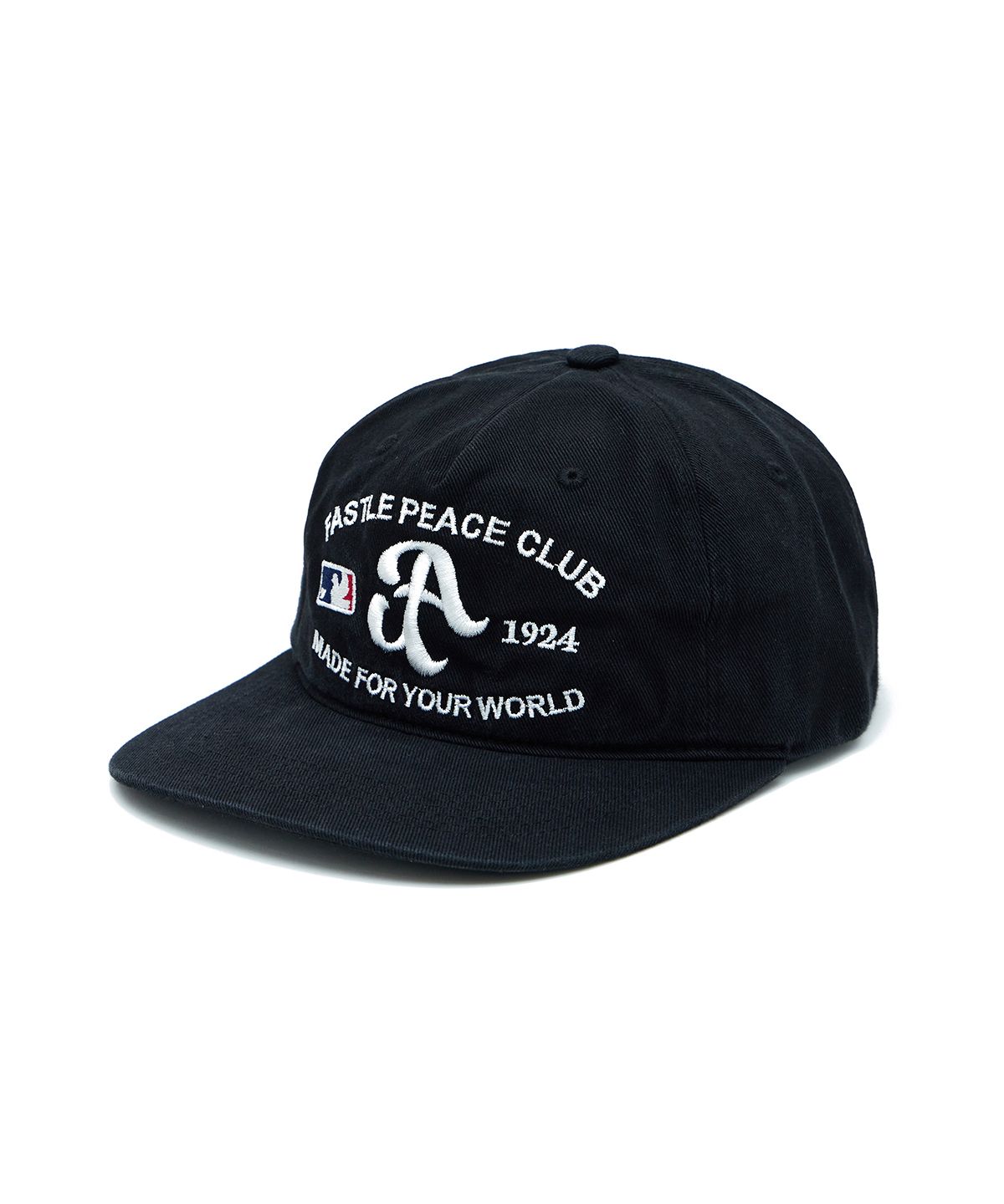 패슬(FASTLE) Peace Club 5Panel Washed Cap Black