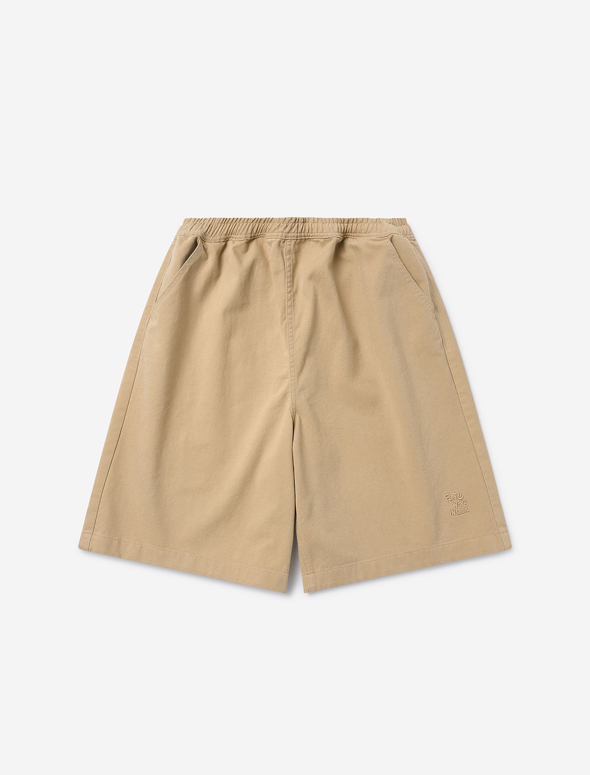 플랫웨이브 인 서울(FLATWAVE IN SEOUL) Kanoa Wide Cotton Banding Shorts Beige