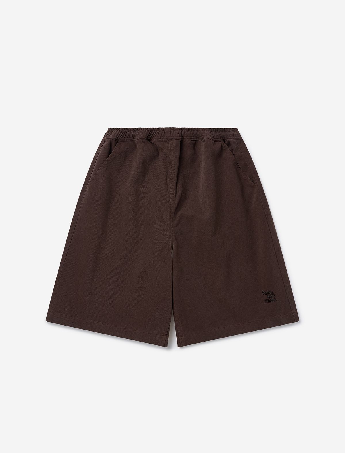플랫웨이브 인 서울(FLATWAVE IN SEOUL) Kanoa Wide Cotton Banding Shorts Brown