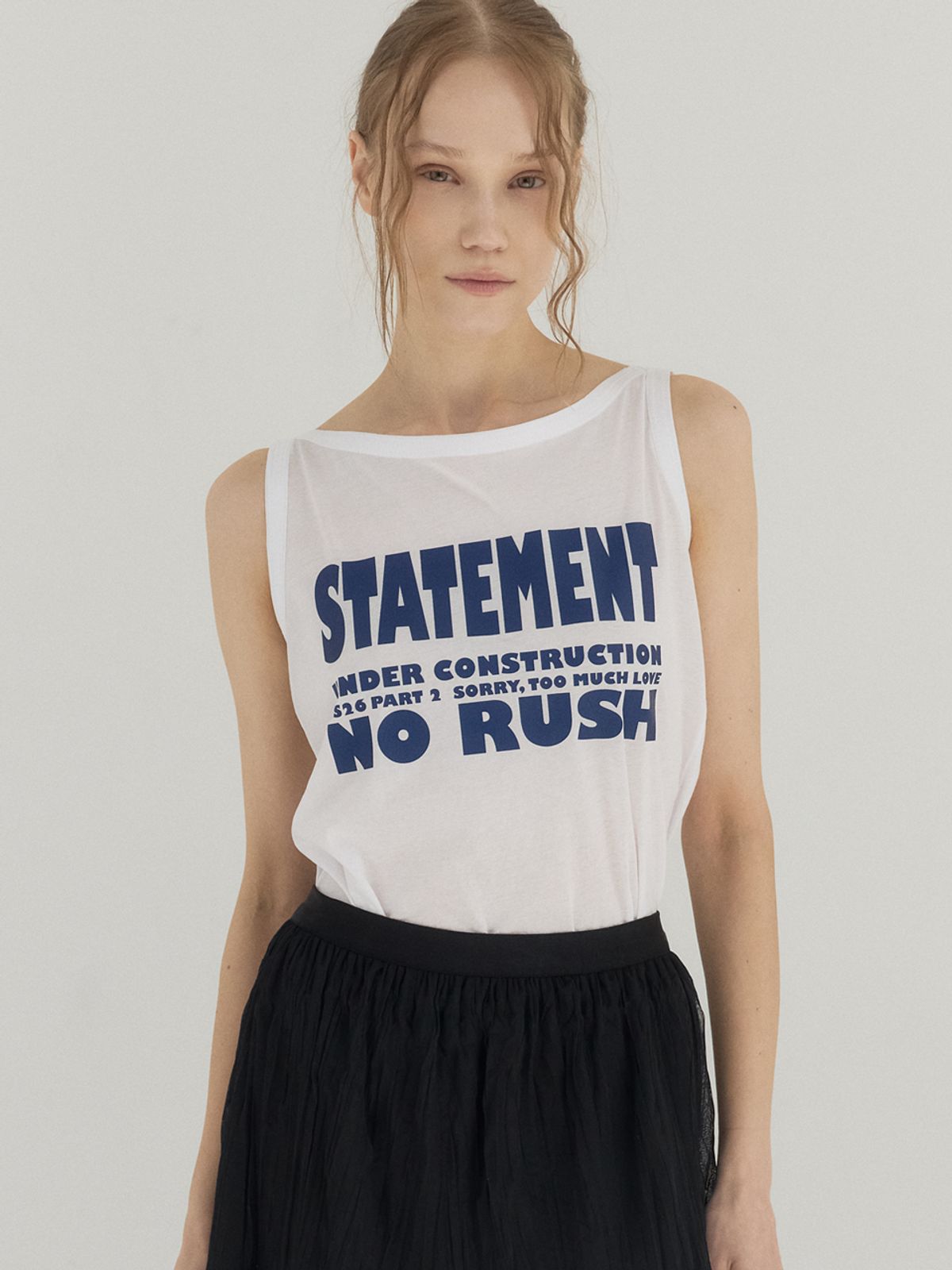 쏘리, 투 머치 러브(SORRY, TOO MUCH LOVE) No Rush Summer Boat Neck Top_White