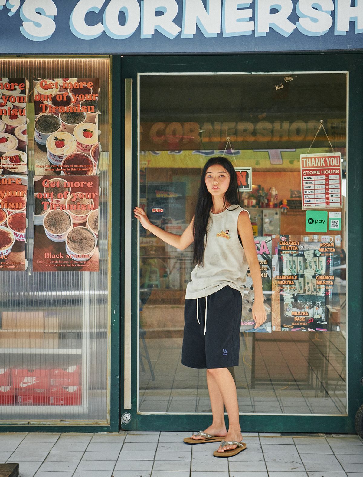 플랫웨이브 인 서울(FLATWAVE IN SEOUL) Kanoa Wide Cotton Banding Shorts Black