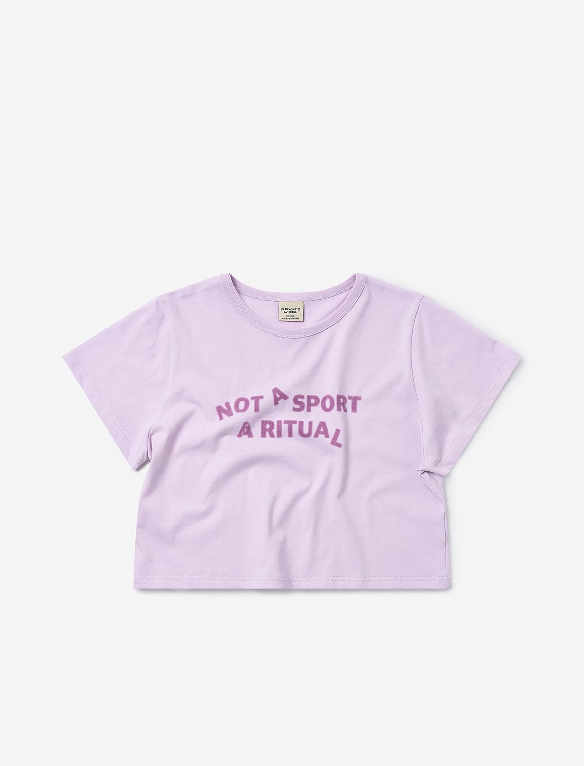 플랫웨이브 인 서울(FLATWAVE IN SEOUL) Oloa Print Crop T-Shirts Purple