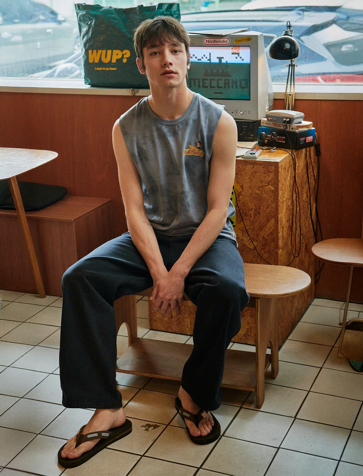 플랫웨이브 인 서울(FLATWAVE IN SEOUL) Ohai Pirnt Muscle Navy