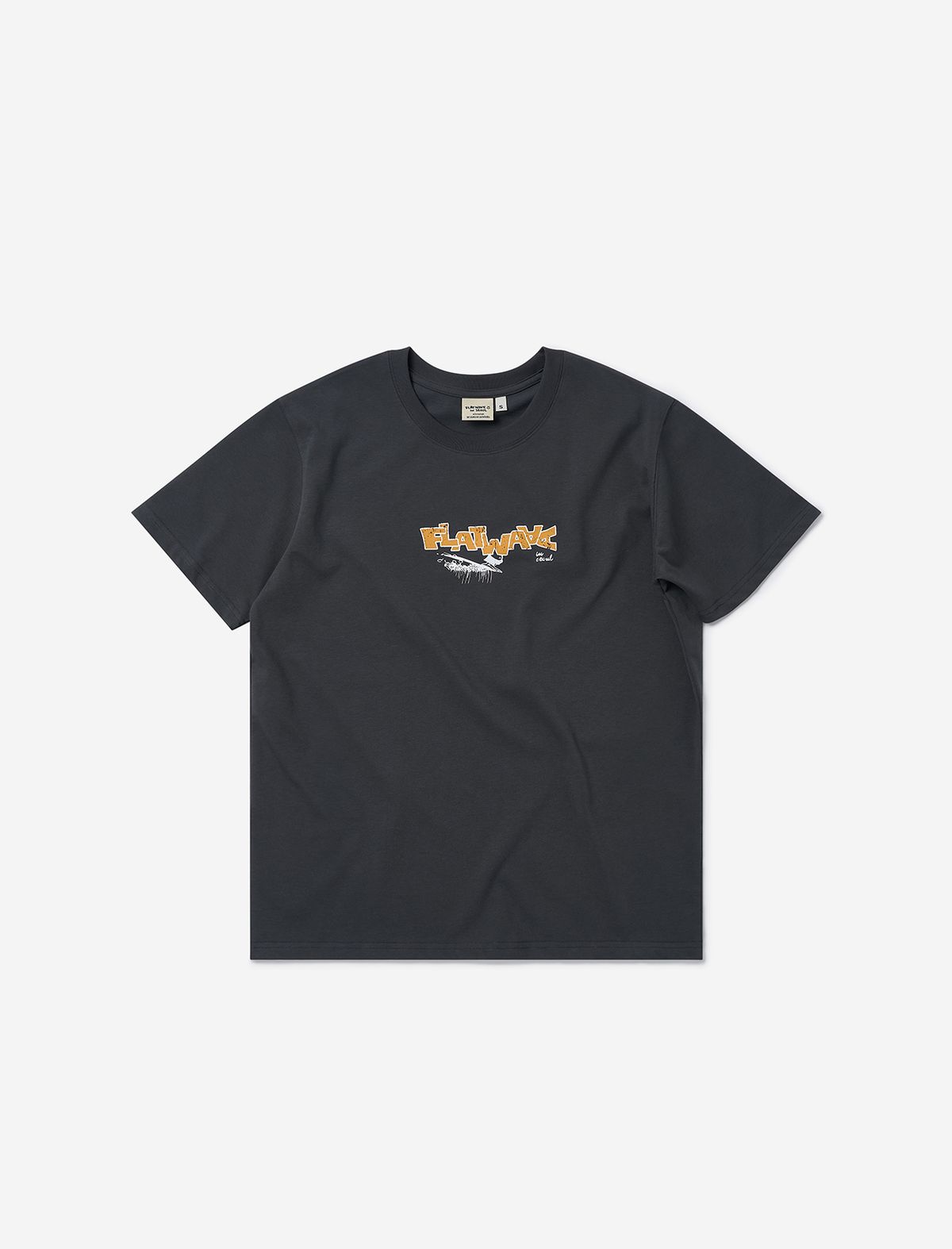 플랫웨이브 인 서울(FLATWAVE IN SEOUL) Wynd Print T-Shirts Charcoal