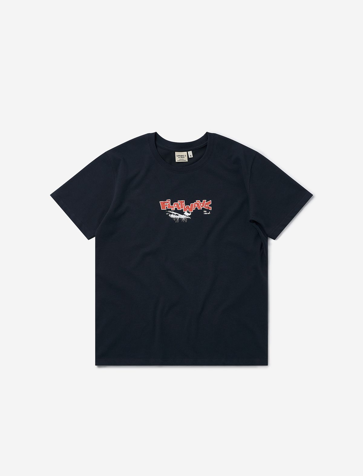 플랫웨이브 인 서울(FLATWAVE IN SEOUL) Wynd Print T-Shirts Navy