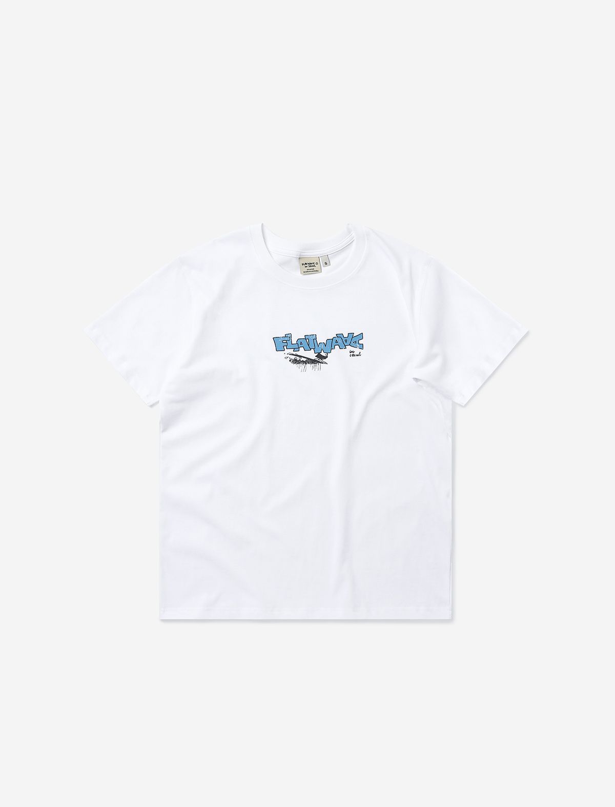 플랫웨이브 인 서울(FLATWAVE IN SEOUL) Wynd Print T-Shirts White