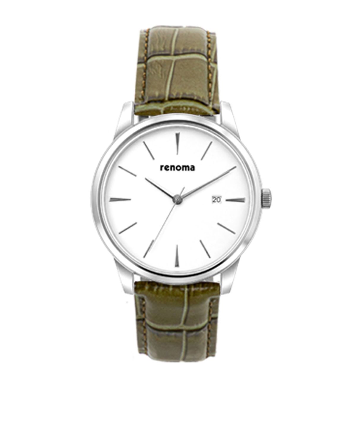 레노마 시계(RENOMA WATCH) 클래식 드레스 워치 남성 가죽시계 RE6010M WH 화이트