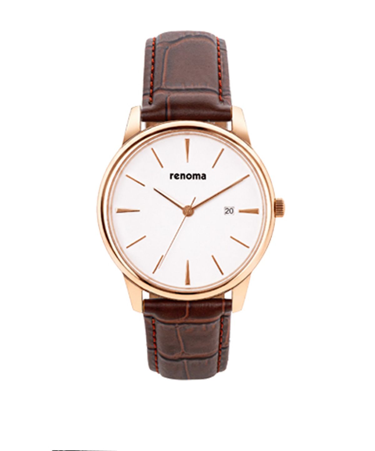 레노마 시계(RENOMA WATCH) 클래식 드레스 워치 남성 가죽시계 RE6010M RG 로즈골드