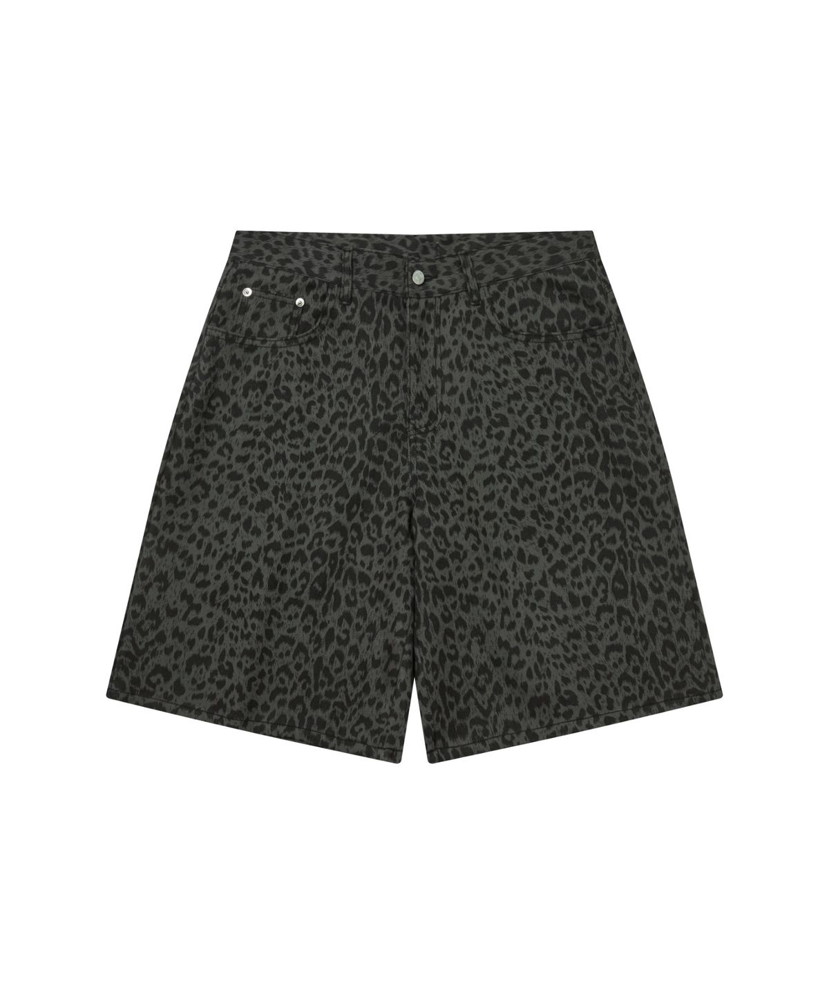 페르노브(FERNOV) 레오파드 버뮤다 팬츠 블랙