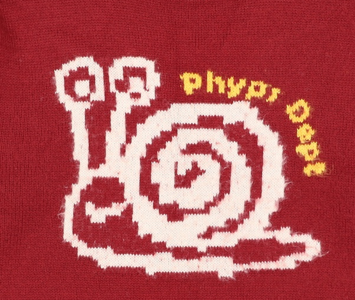 피지컬 디파트먼트(PHYSICAL DEPARTMENT) BIG SNAIL BRUSHED KNIT BURGANDY S