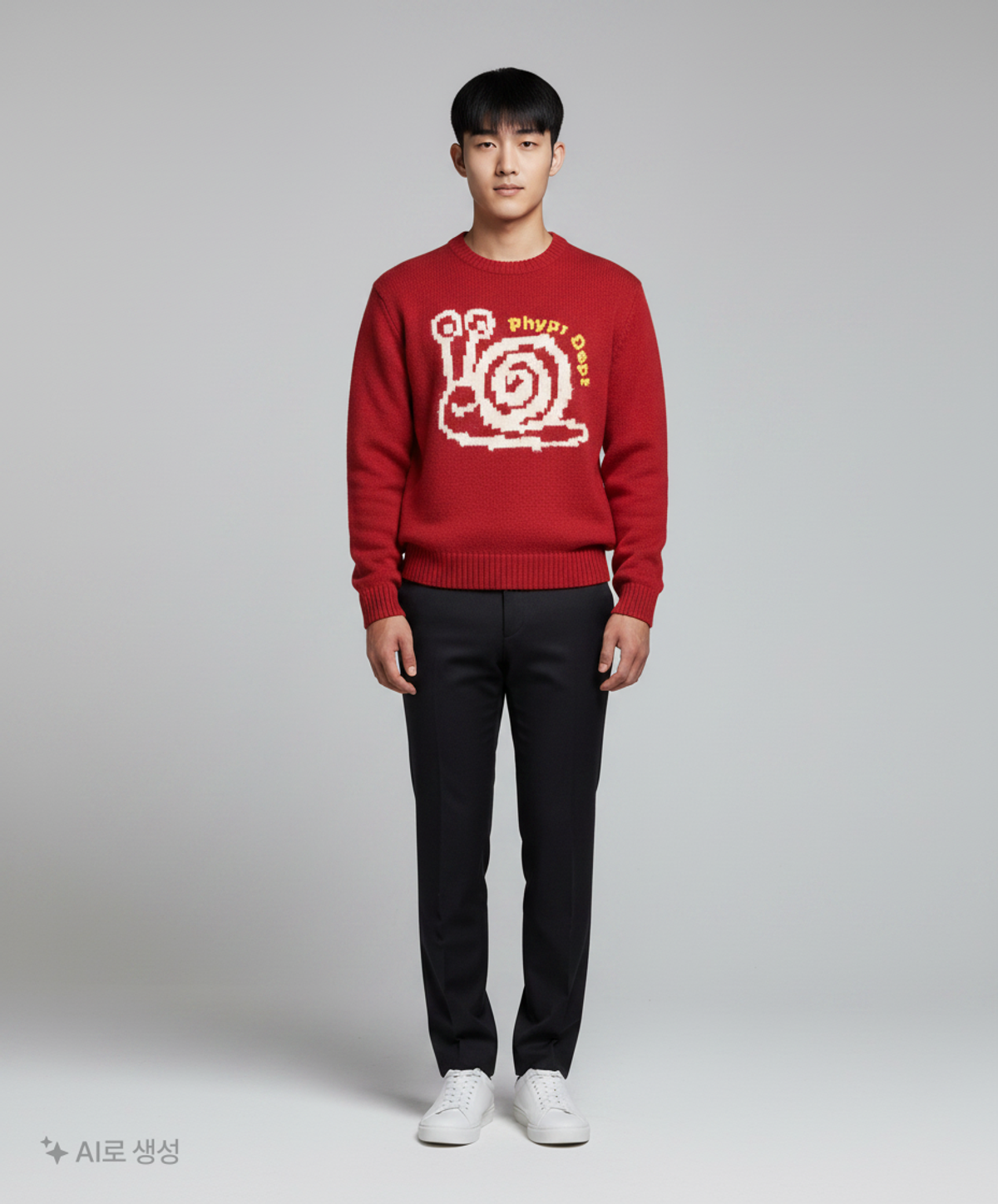 피지컬 디파트먼트(PHYSICAL DEPARTMENT) BIG SNAIL BRUSHED KNIT BURGANDY S