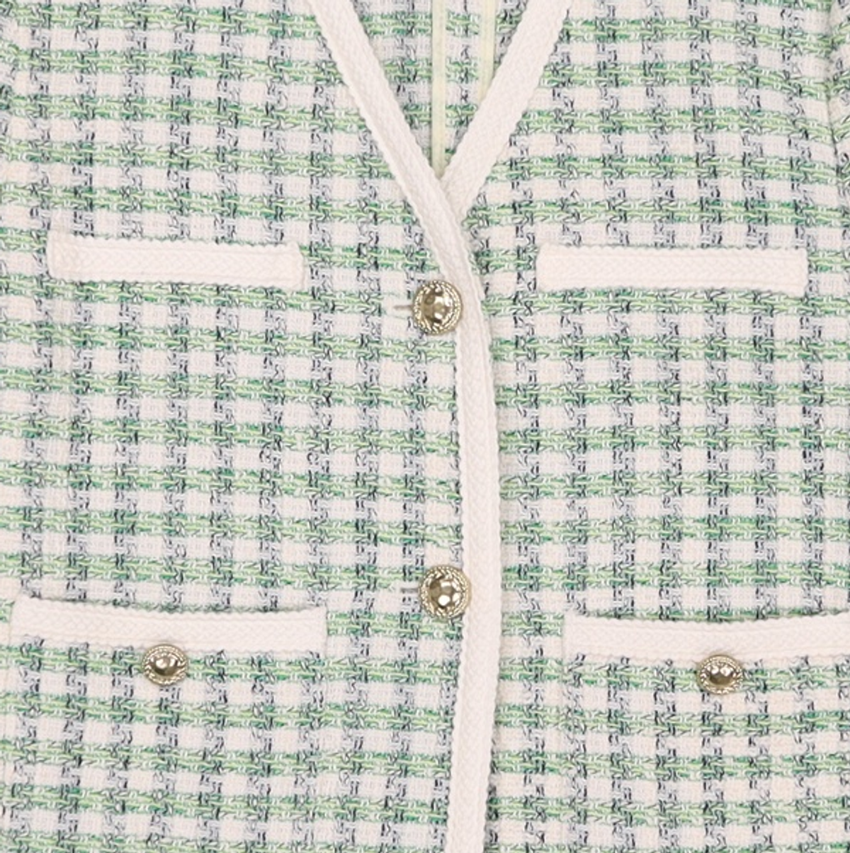 미쏘(MIXXO) 트위드 브이넥 숏 자켓 MIWJKB411G S