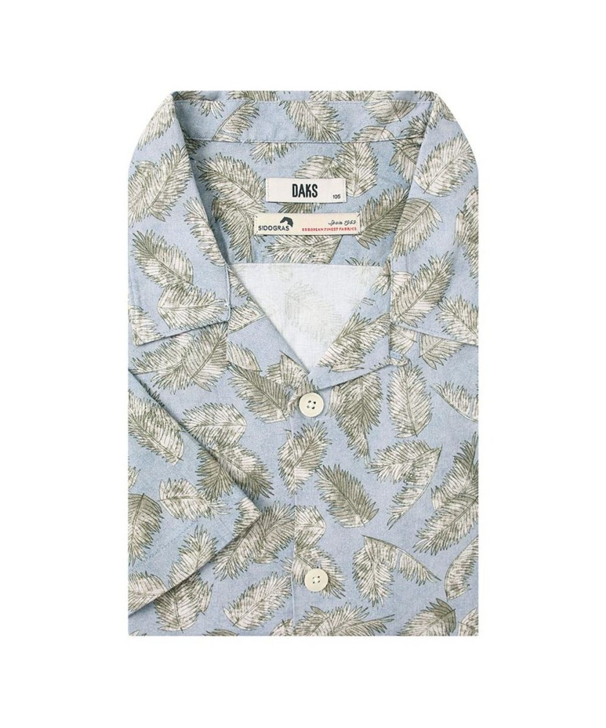 닥스셔츠(DAKS SHIRTS) 케어 린넨혼방 리프 프린팅셔츠_DMS1SHCS130B1