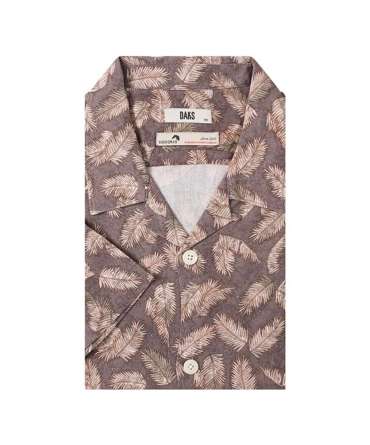 닥스셔츠(DAKS SHIRTS) 케어 린넨혼방 리프 프린팅셔츠_DMS1SHCS130W1