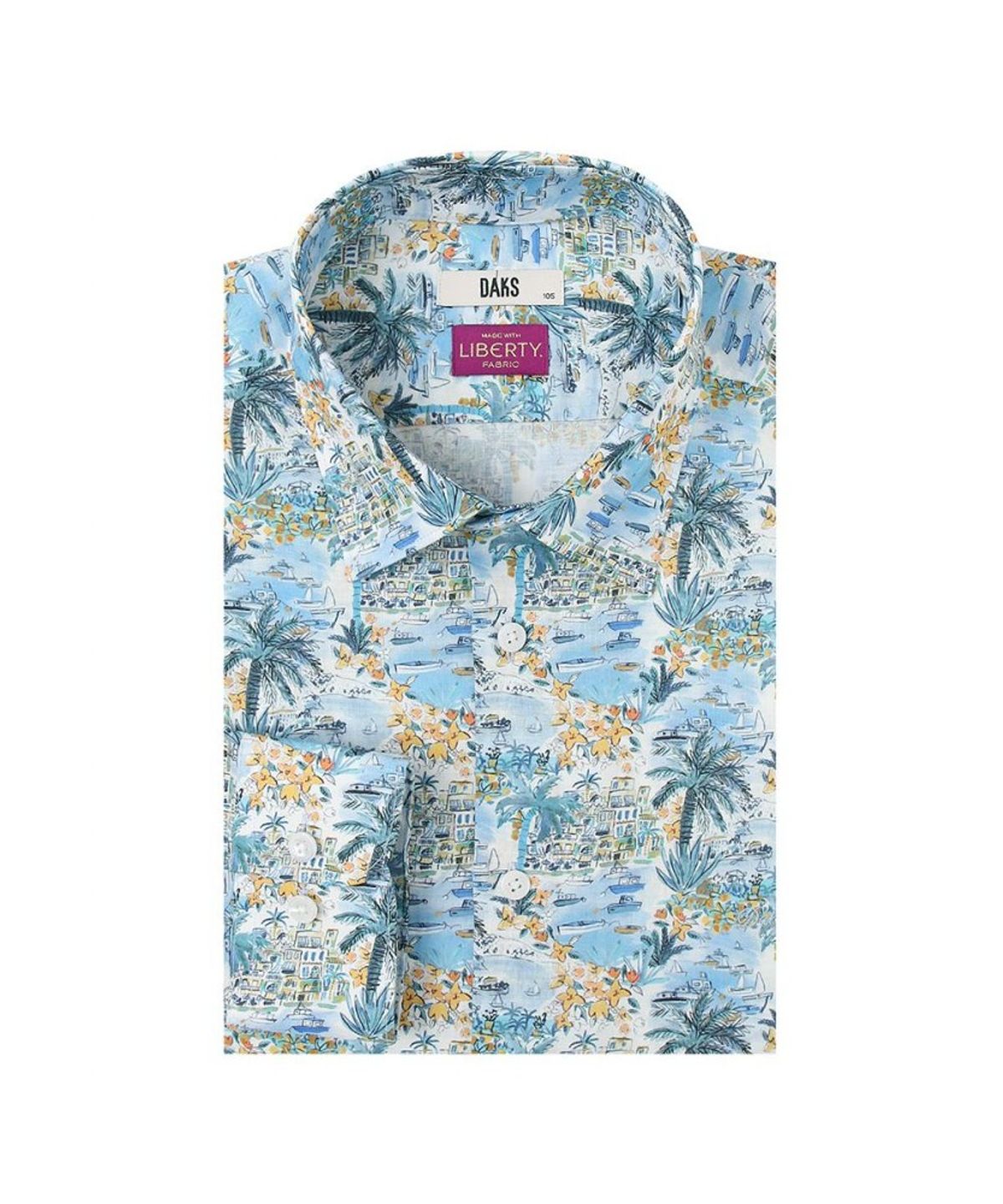 닥스셔츠(DAKS SHIRTS) 케어 린넨혼방 트로피컬 프린팅셔츠_DMS1SHCL130B1