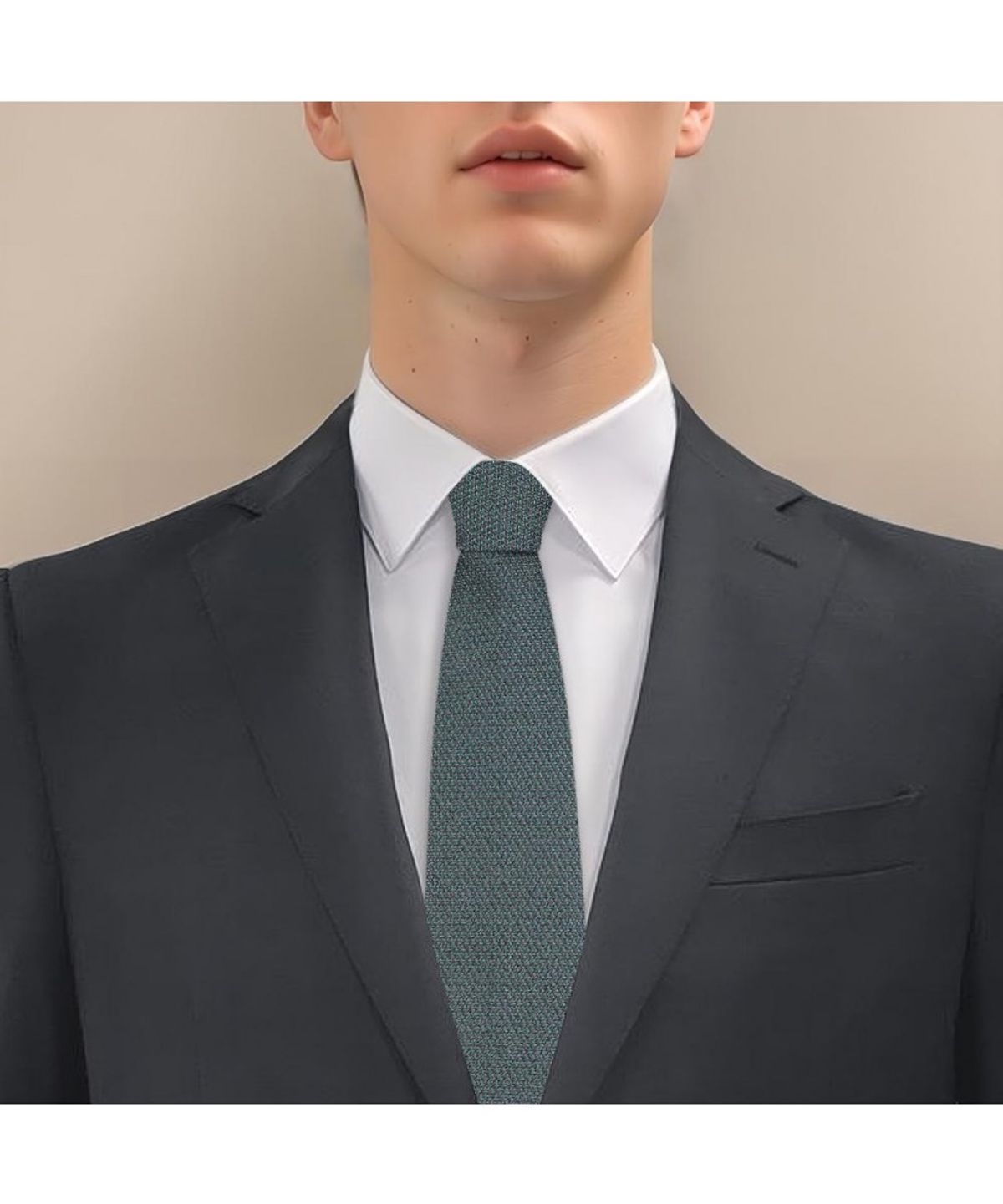 닥스셔츠(DAKS SHIRTS) 실크혼방 슬림 솔리드 넥타이 그린_DKF1ACF1274E1