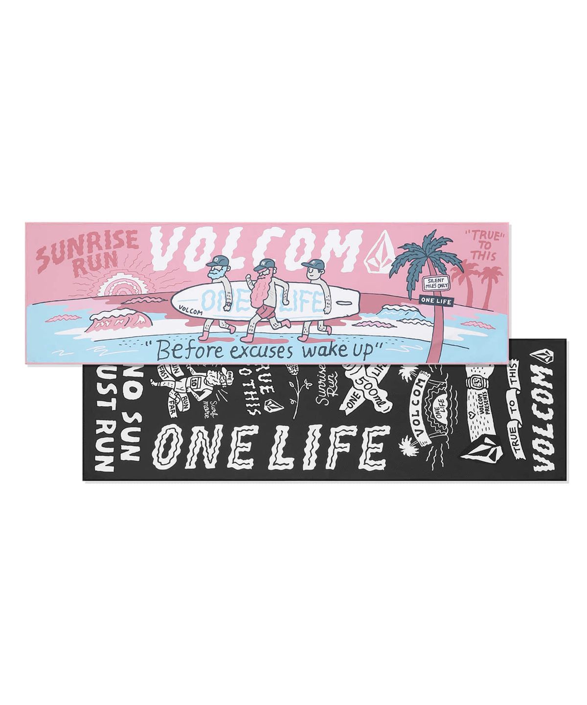 볼컴(VOLCOM) [볼컴x원라이프] 시그니처 비치 타올(블랙)