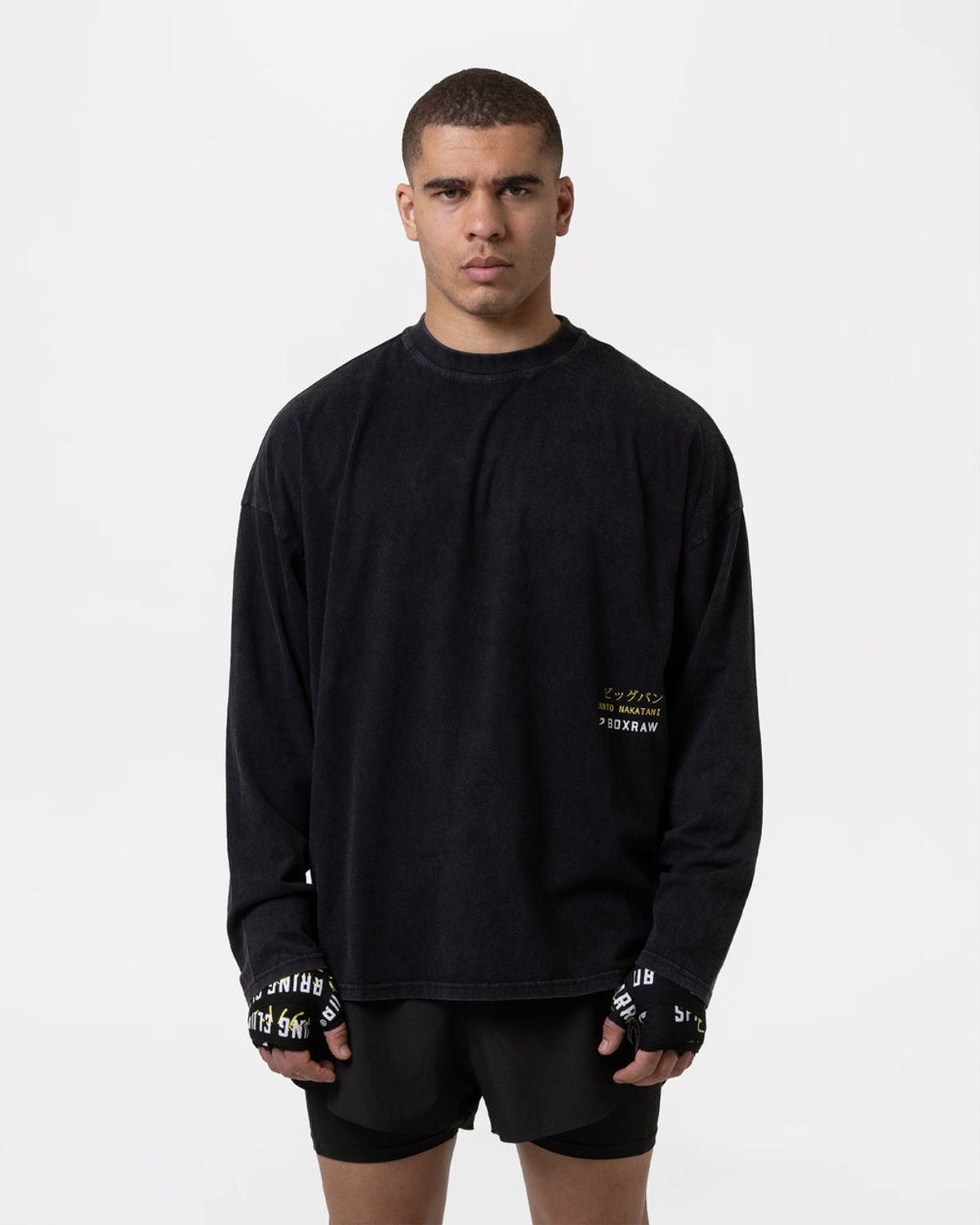 복스로(BOXRAW) 나카타니 x 스파링 클럽 롱슬리브 티셔츠 JUNTO-SPCLLST [워시드 블랙]