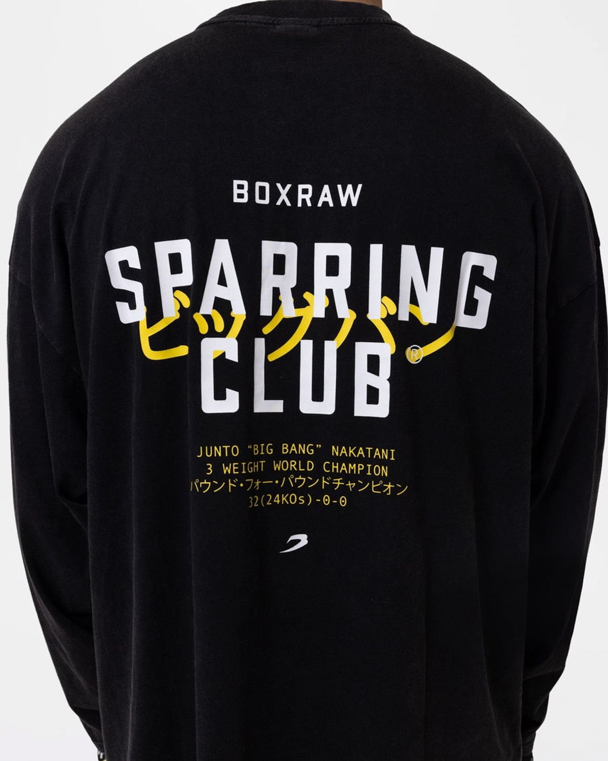 복스로(BOXRAW) 나카타니 x 스파링 클럽 롱슬리브 티셔츠 JUNTO-SPCLLST [워시드 블랙]