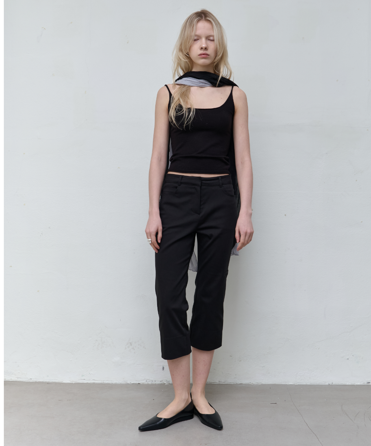 서란(SEORAN) Side Detail Half Pants_Black