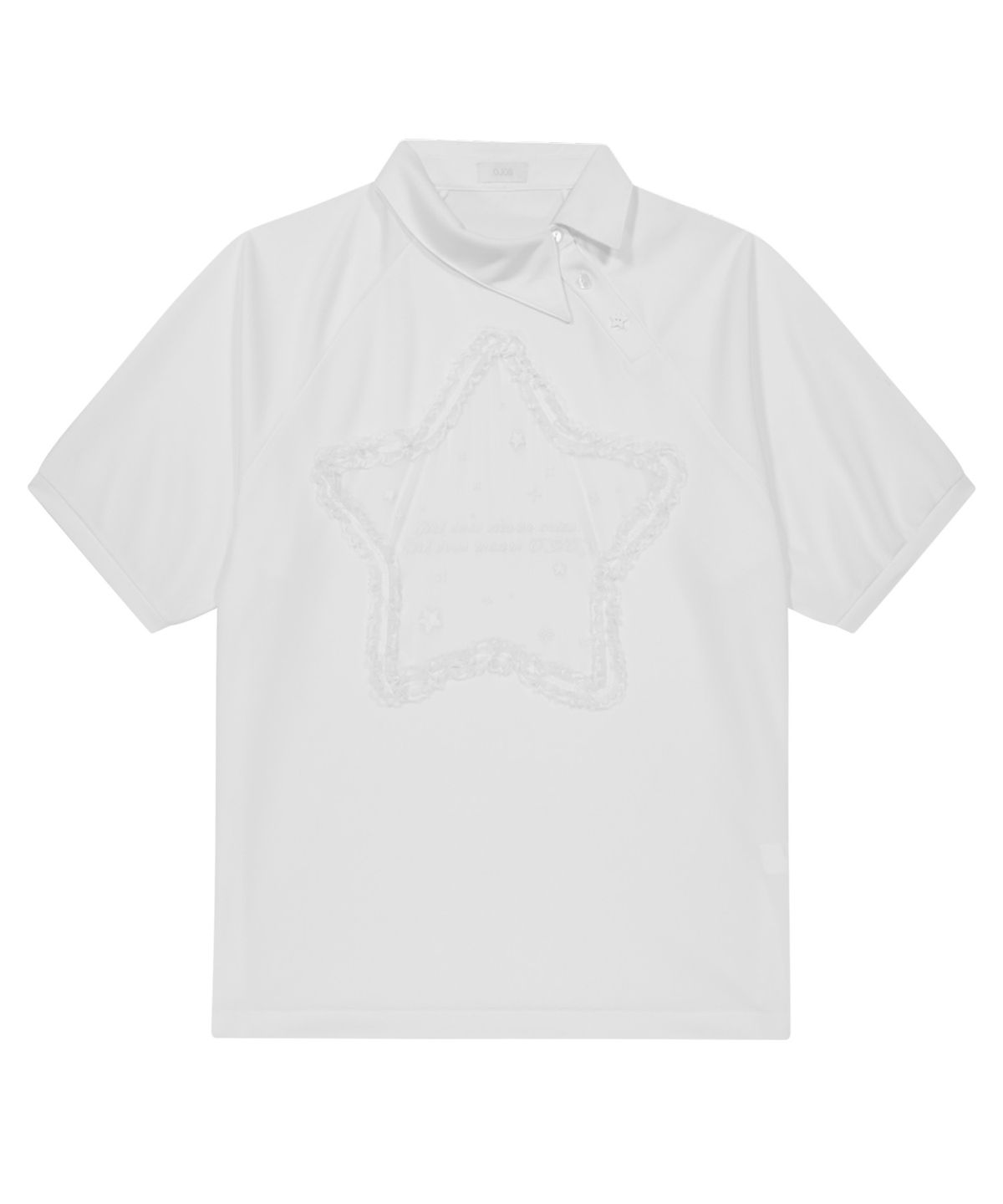 오호스(OJOS) Side Neck Over Collar Tee / Off White