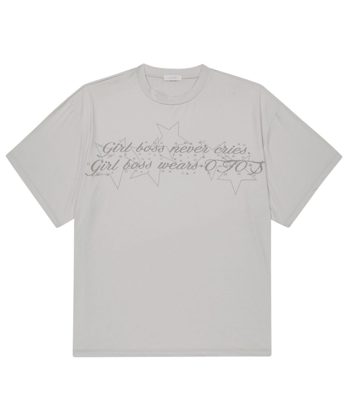 오호스(OJOS) Graphic Oversized Tee / Grey